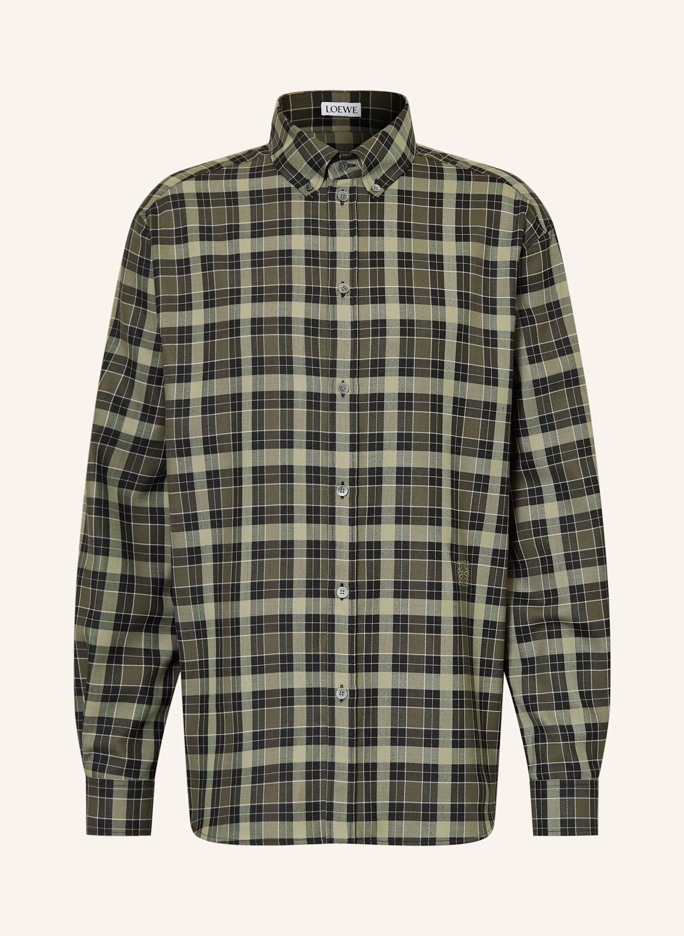 LOEWE Hemd Regular Fit: HELLGRÜN / SCHWARZ