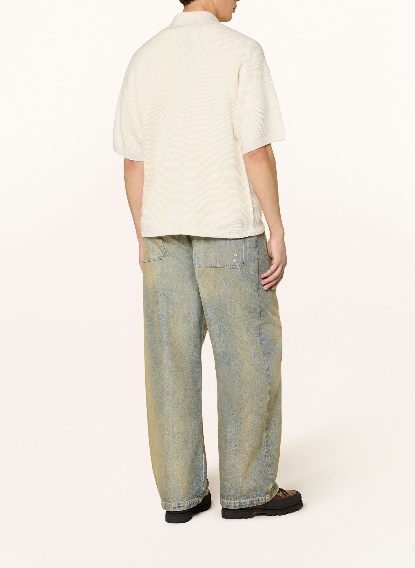 about:blank Piqué-Poloshirt Relaxed Fit: CREME