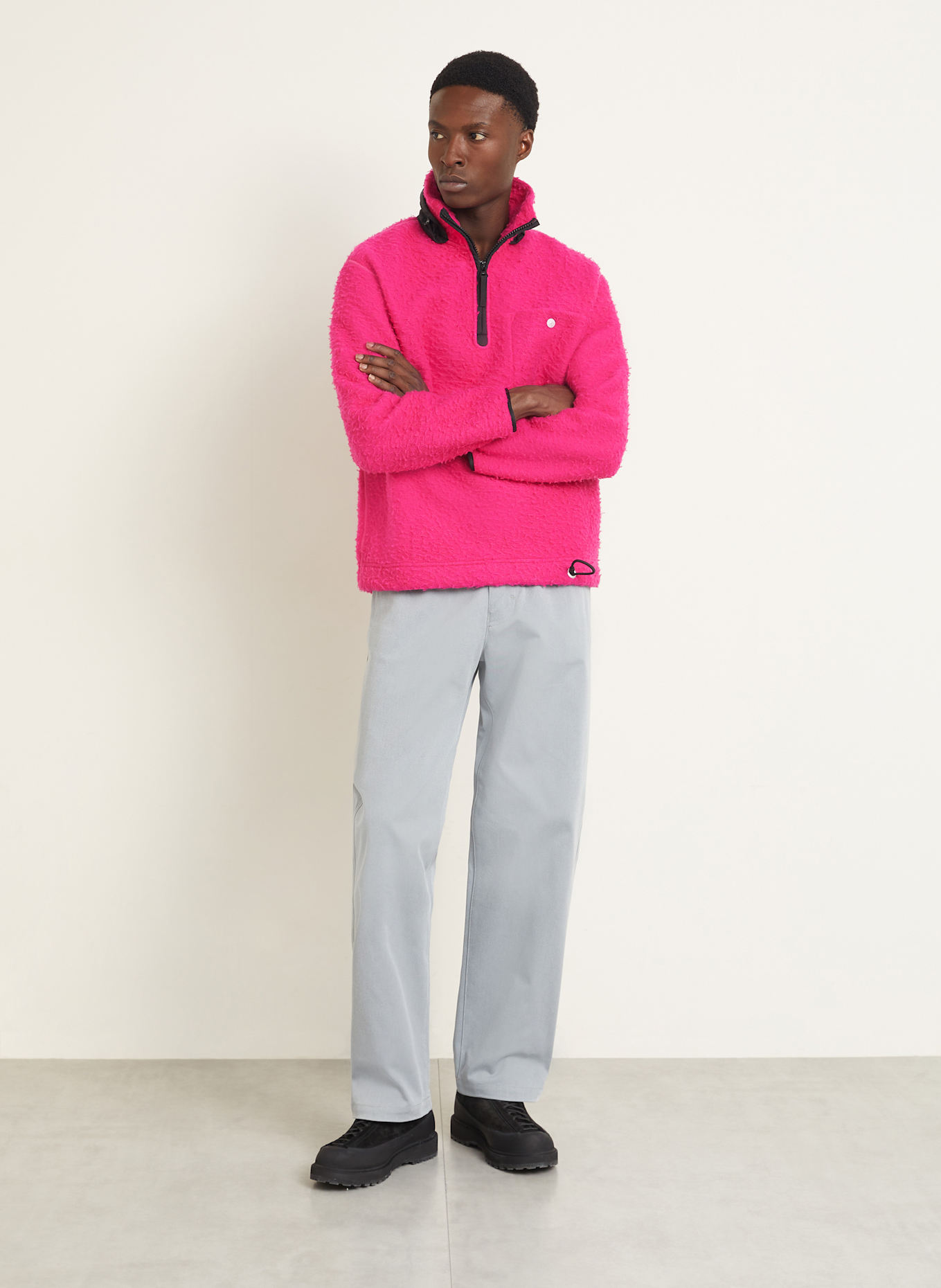 STONE ISLAND Fleecejacke: FUCHSIA