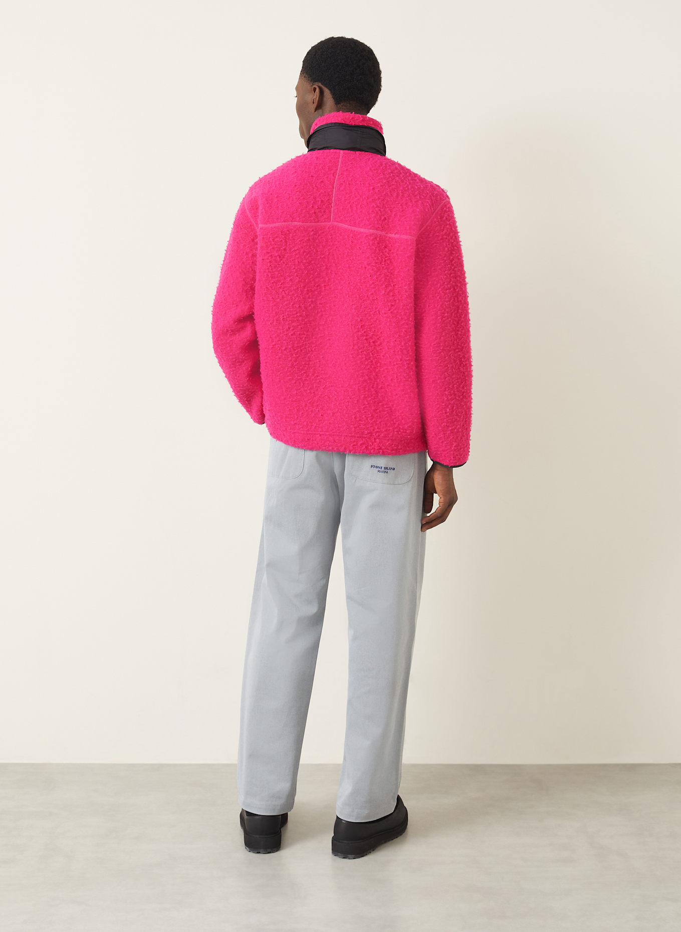 STONE ISLAND Fleecejacke: FUCHSIA