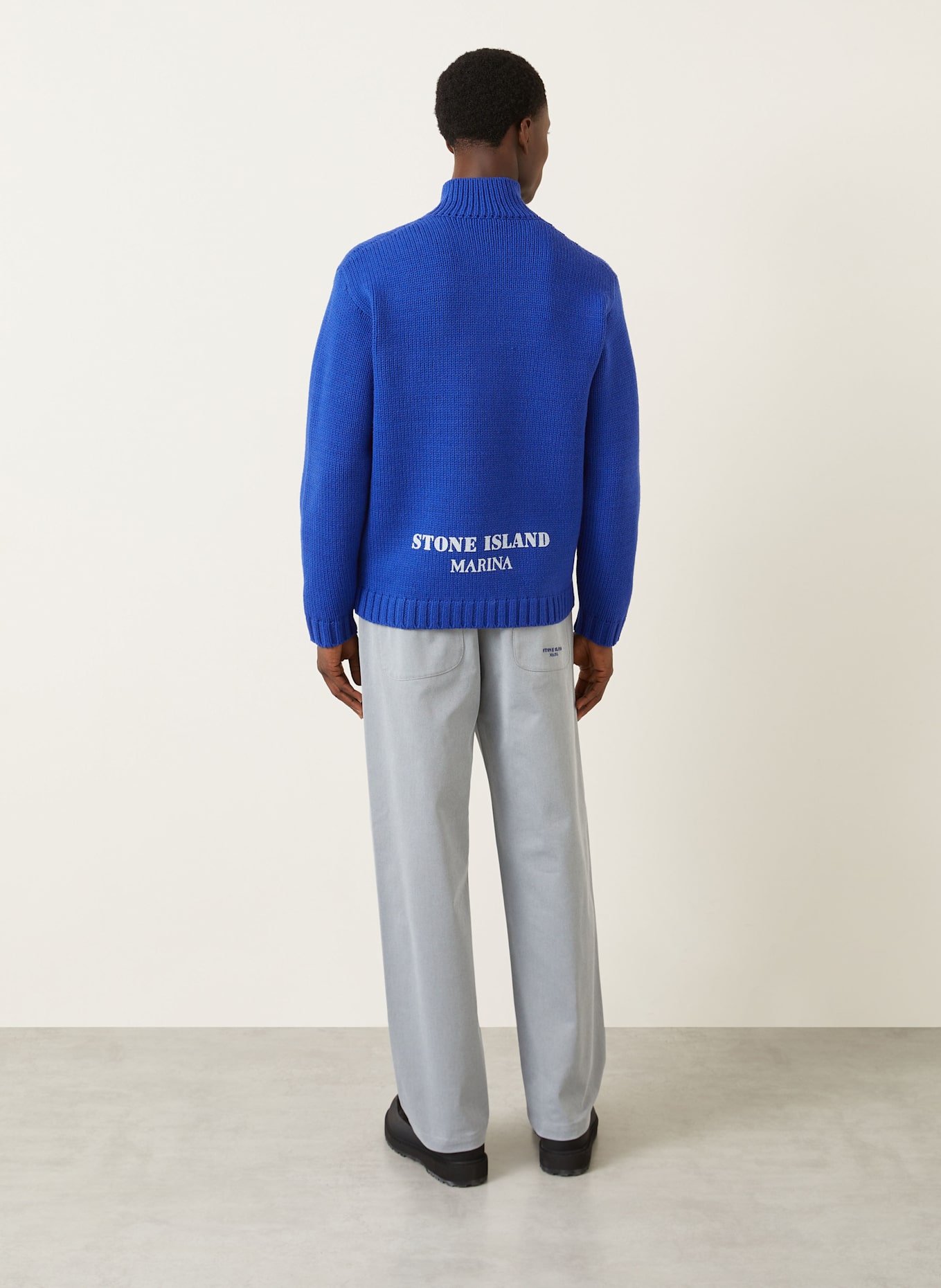 STONE ISLAND Chino MARINA Loose Fit: BLAUGRAU