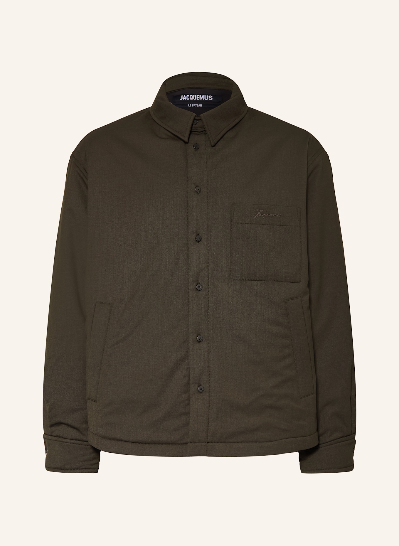 ジャケット・アウター 23SS JACQUEMUS LA CHEMISE BOULANGER 46 JACQUEMUS Overshirt LA CHEMISE BOULANGER in khaki