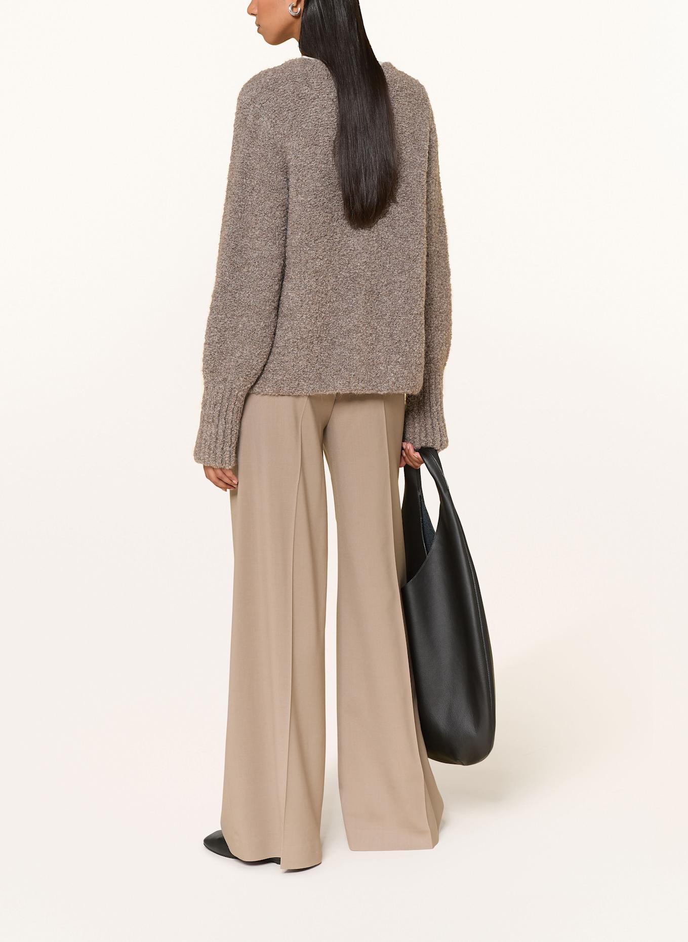 MILANO ITALY Kardigan z bouclé: SZAROBRĄZOWY