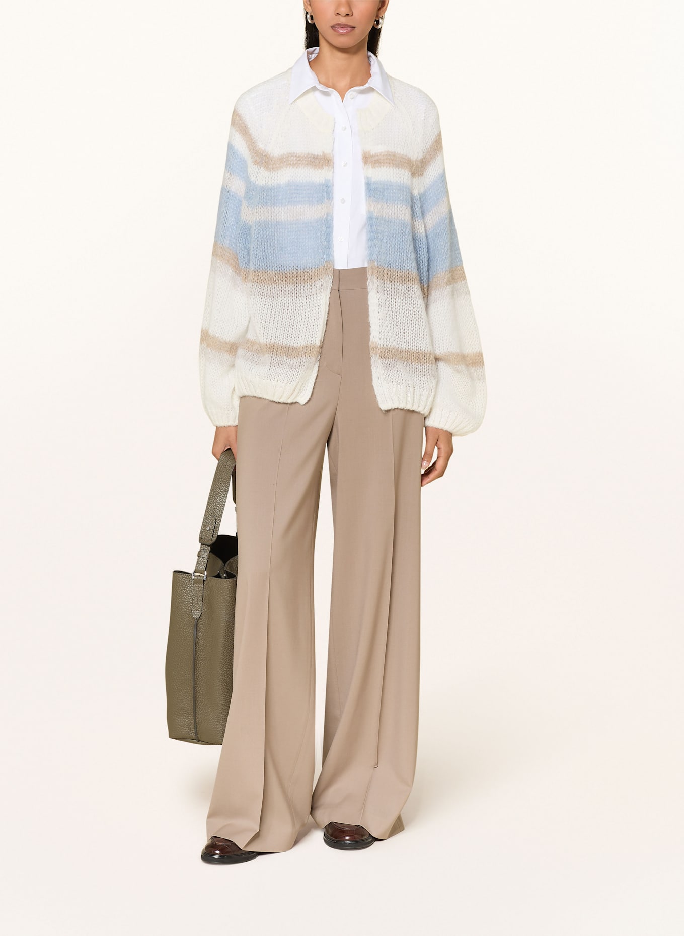 MILANO ITALY Strickhülle: ECRU / HELLBLAU / TAUPE