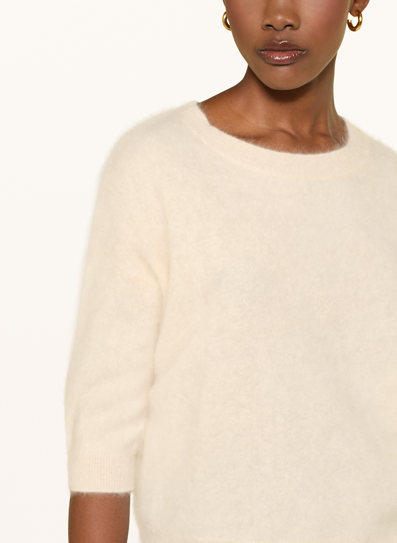 lilienfels Cashmere-Pullover mit 3/4-Arm: ECRU