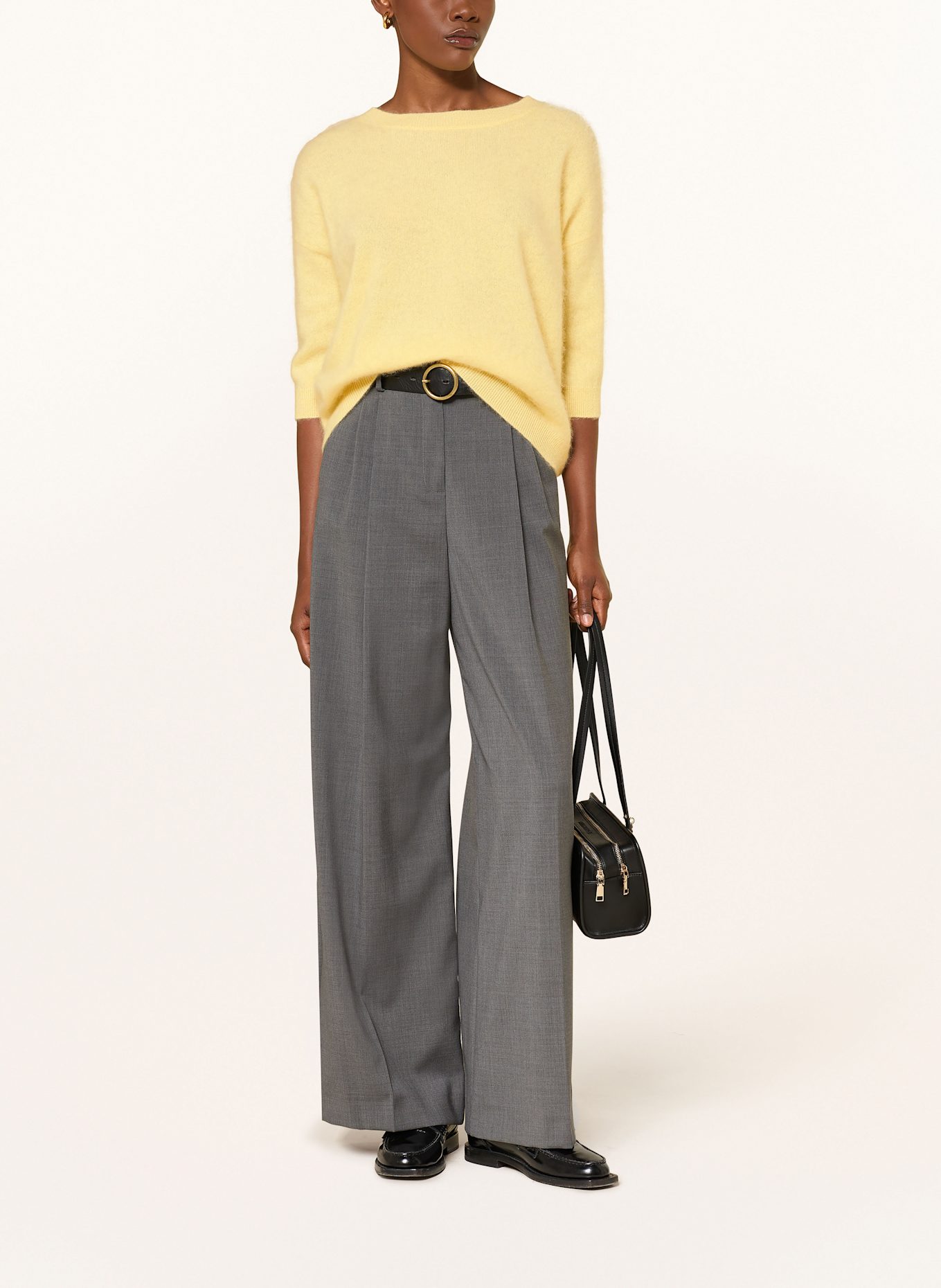 lilienfels Cashmere-Pullover mit 3/4-Arm: GELB