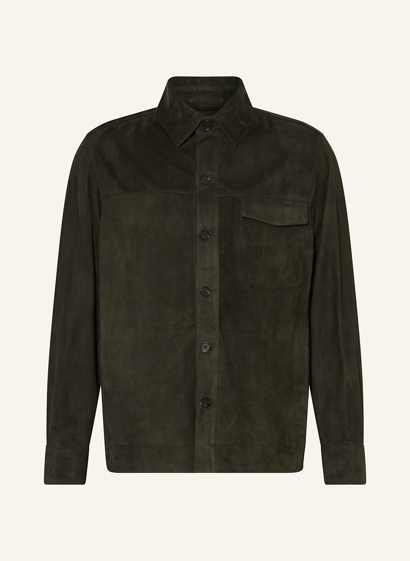 ARMA Leder-Overjacket DILLEN: DUNKELGRAU