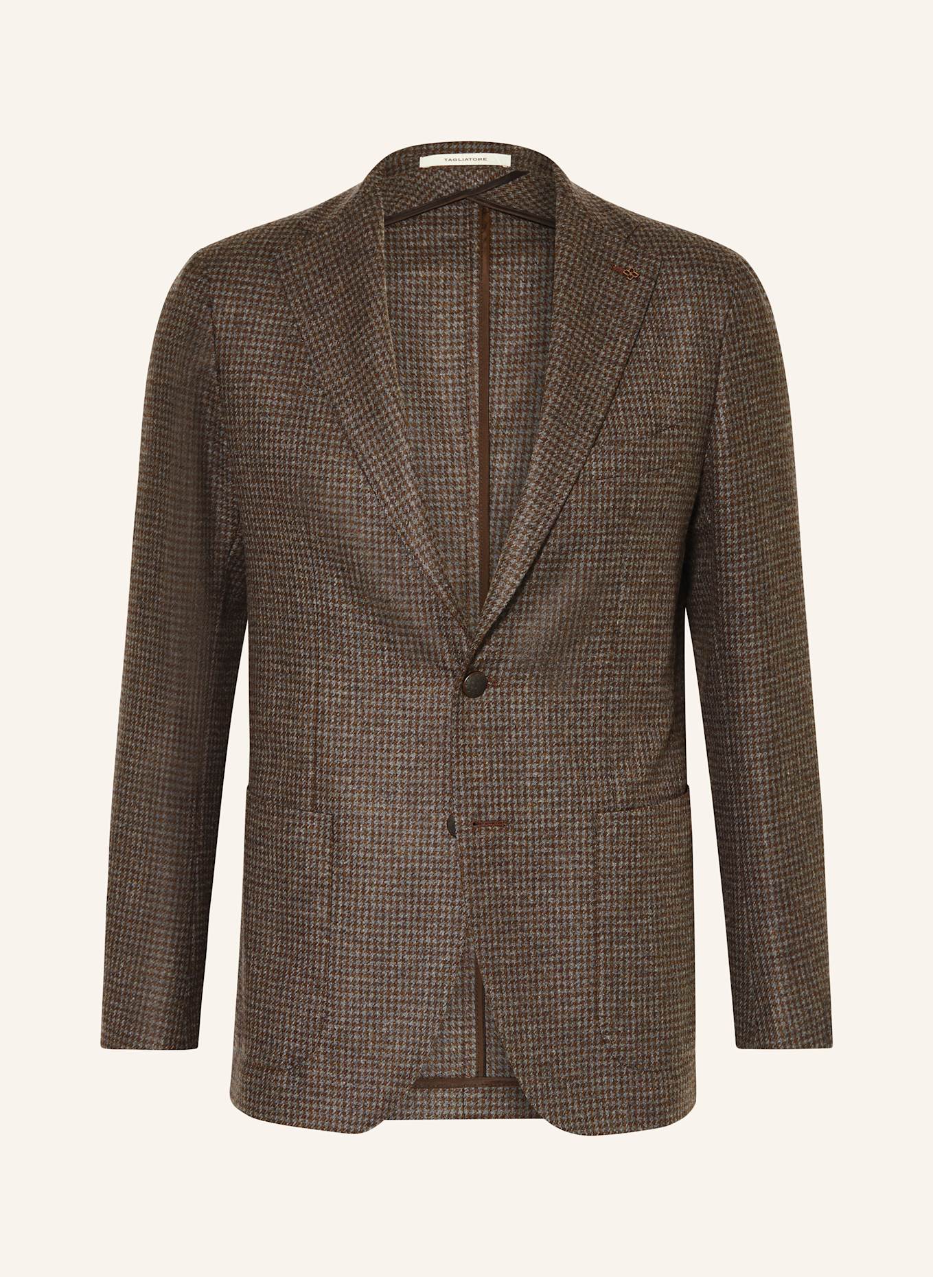 TAGLIATORE Veste coupe classique: MARRON / MARRON FONCÉ