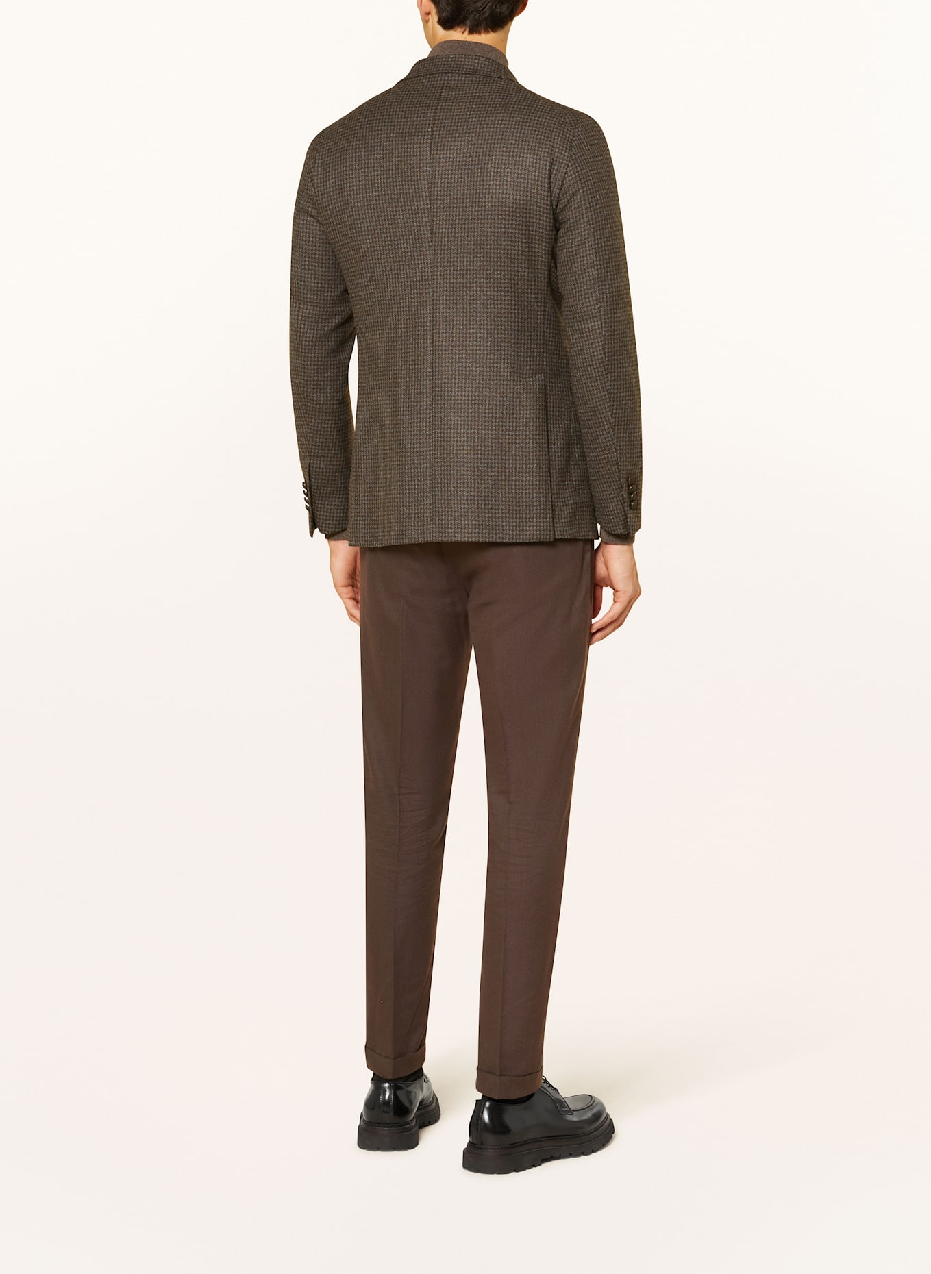 TAGLIATORE Veste coupe classique: MARRON / MARRON FONCÉ