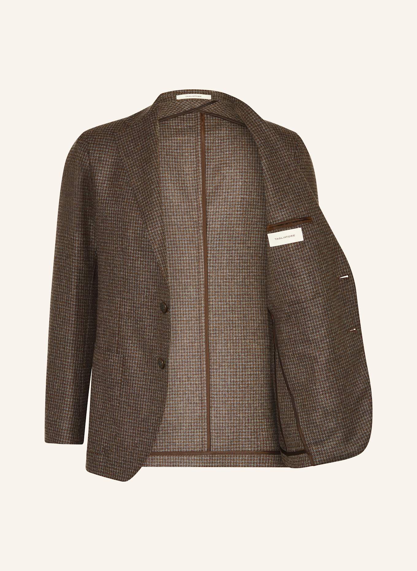 TAGLIATORE Veste coupe classique: MARRON / MARRON FONCÉ