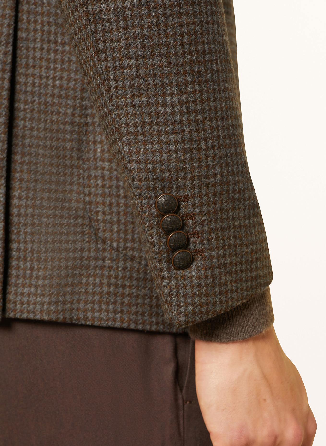 TAGLIATORE Veste coupe classique: MARRON / MARRON FONCÉ