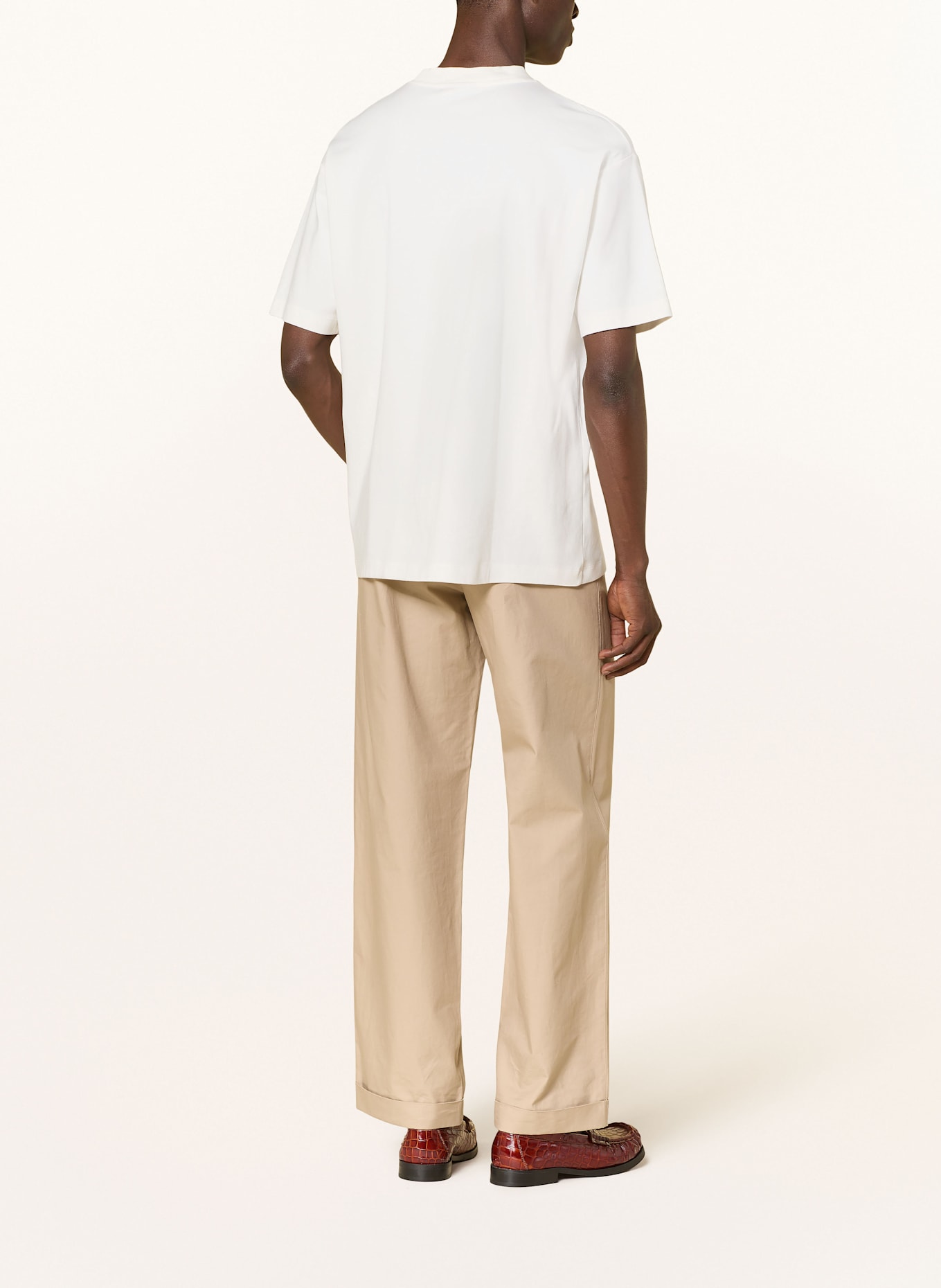 DRÔLE DE MONSIEUR T-Shirt LE T-SHIRT POODLE: ECRU / HELLBRAUN / GRÜN