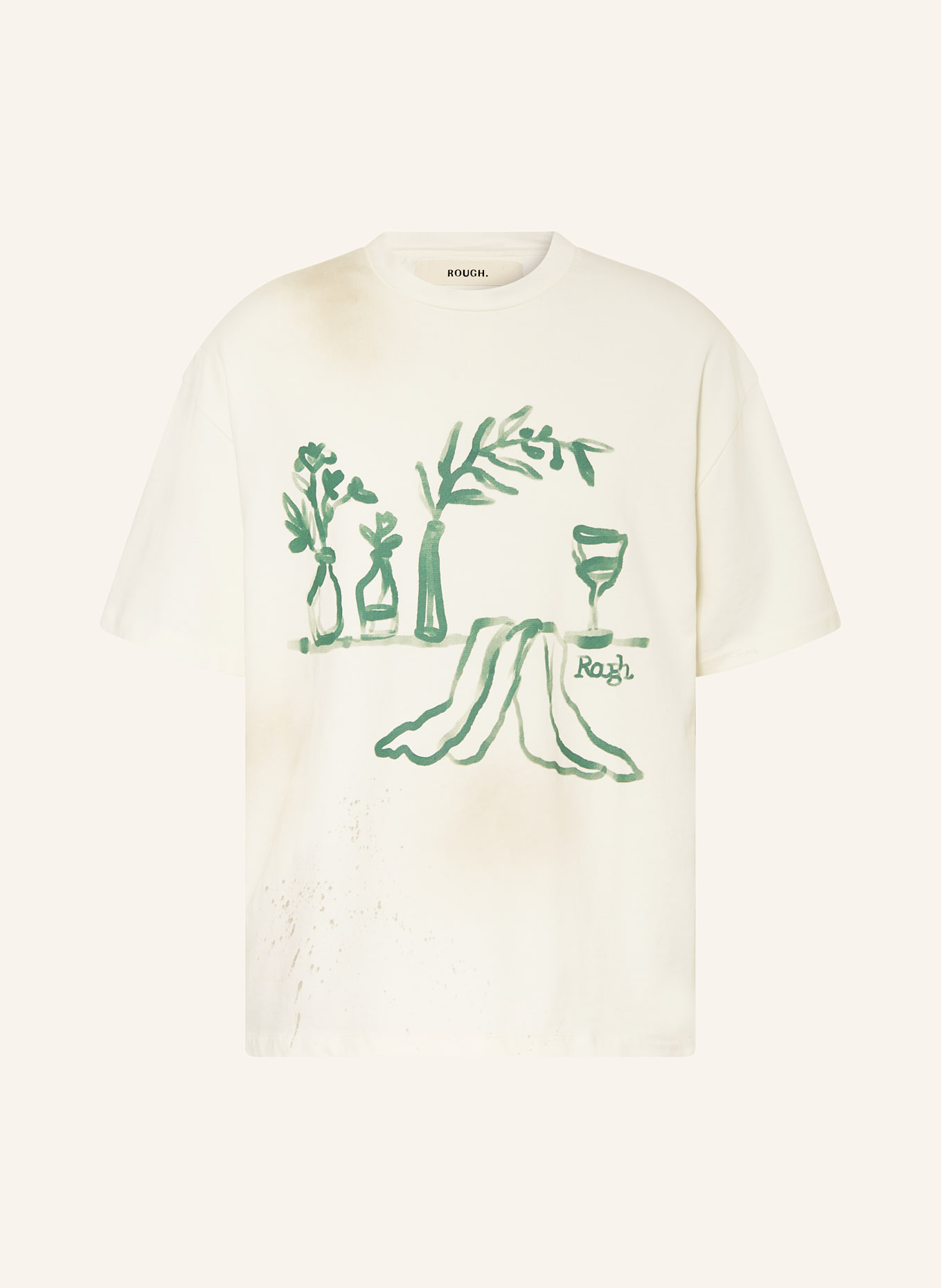 rough. T-Shirt: WEISS