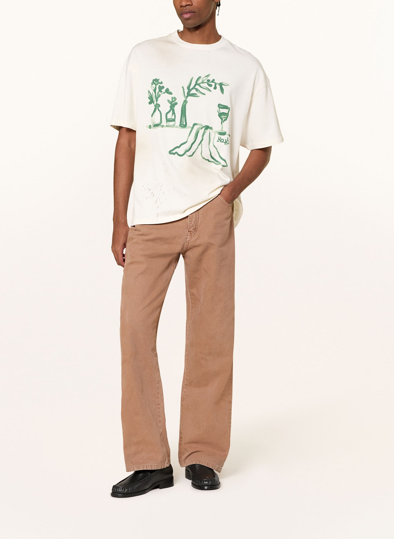 rough. T-Shirt: WEISS