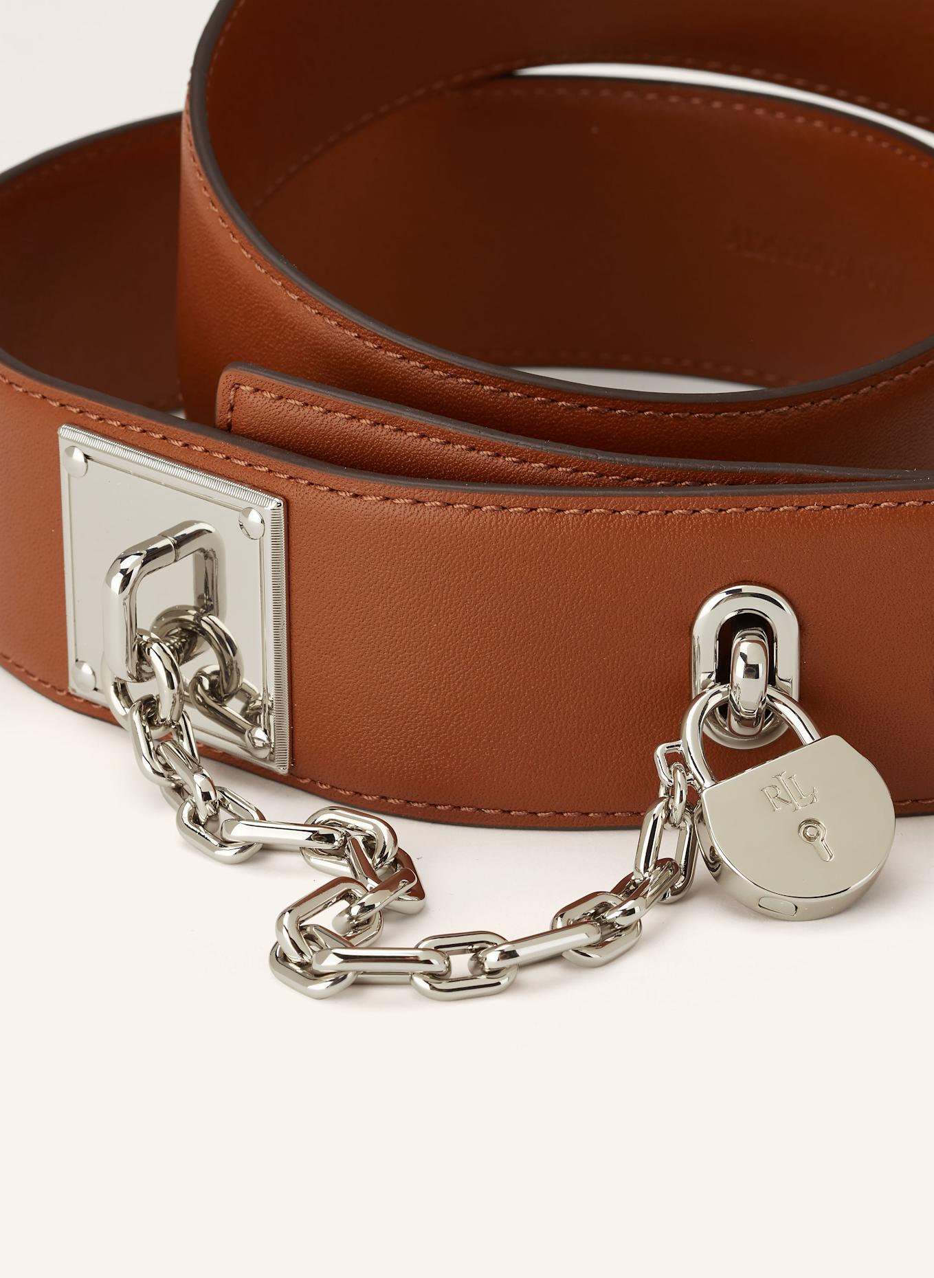 LAUREN RALPH LAUREN Ledergürtel: BRAUN