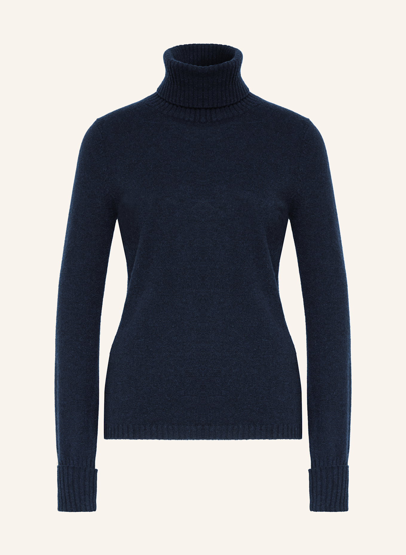 FTC CASHMERE Rollkragenpullover aus Cashmere: DUNKELBLAU