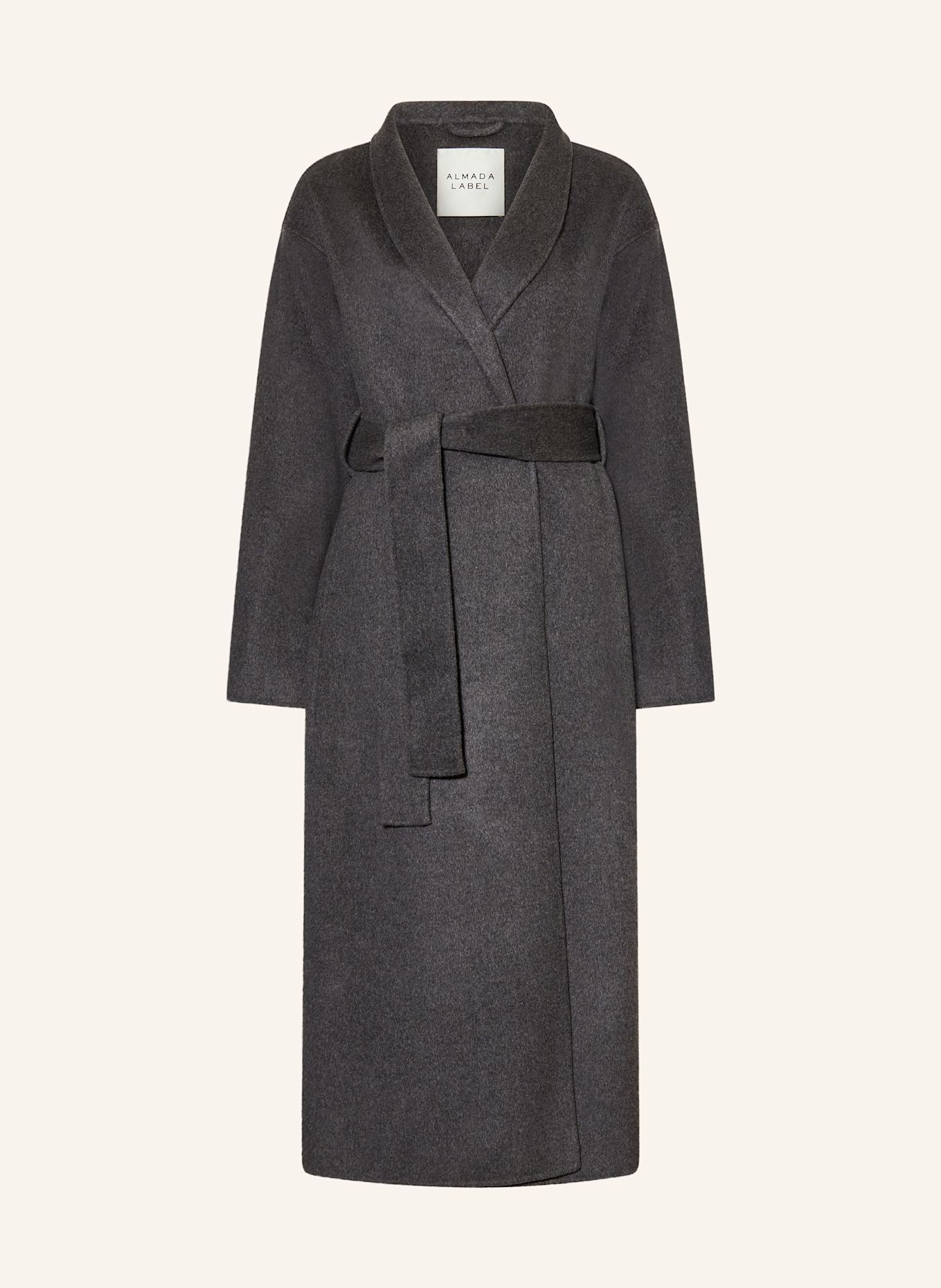 ALMADA LABEL Wollmantel MARA: DUNKELGRAU