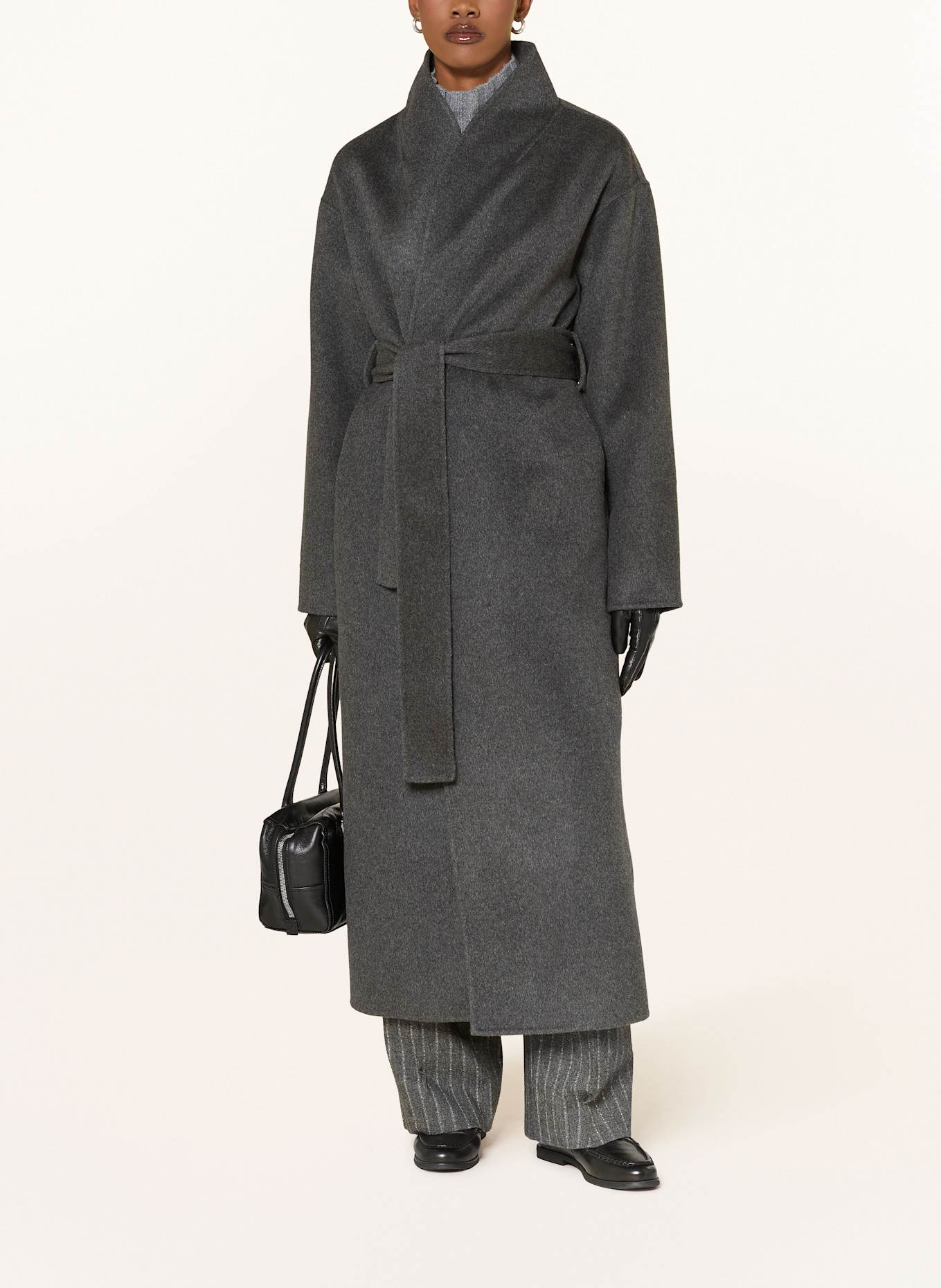 ALMADA LABEL Wollmantel MARA: DUNKELGRAU