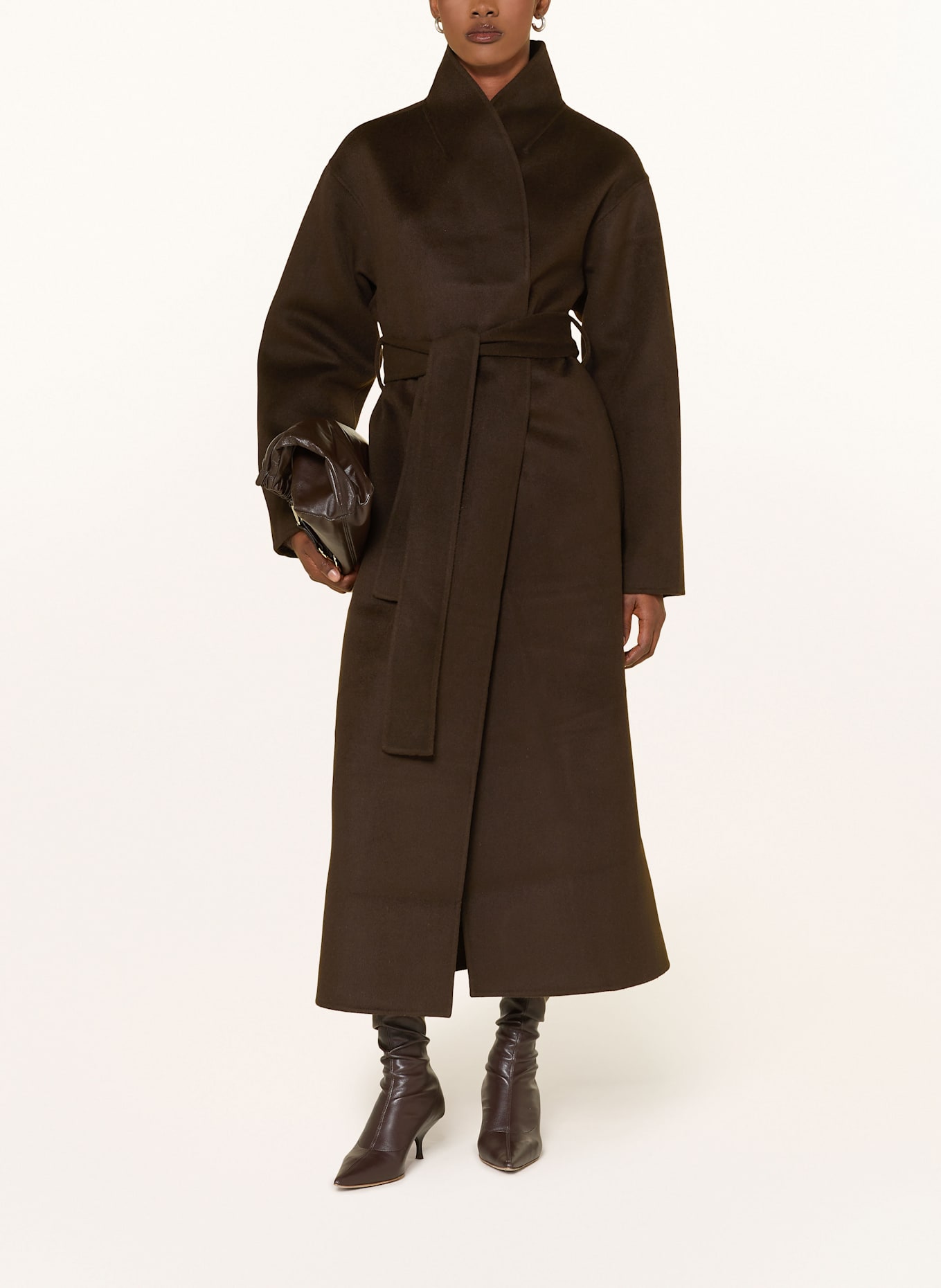 ALMADA LABEL Wool coat MARA: DARK BROWN