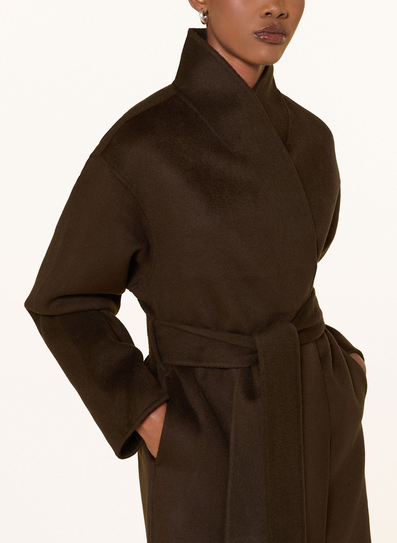 ALMADA LABEL Wool coat MARA: DARK BROWN
