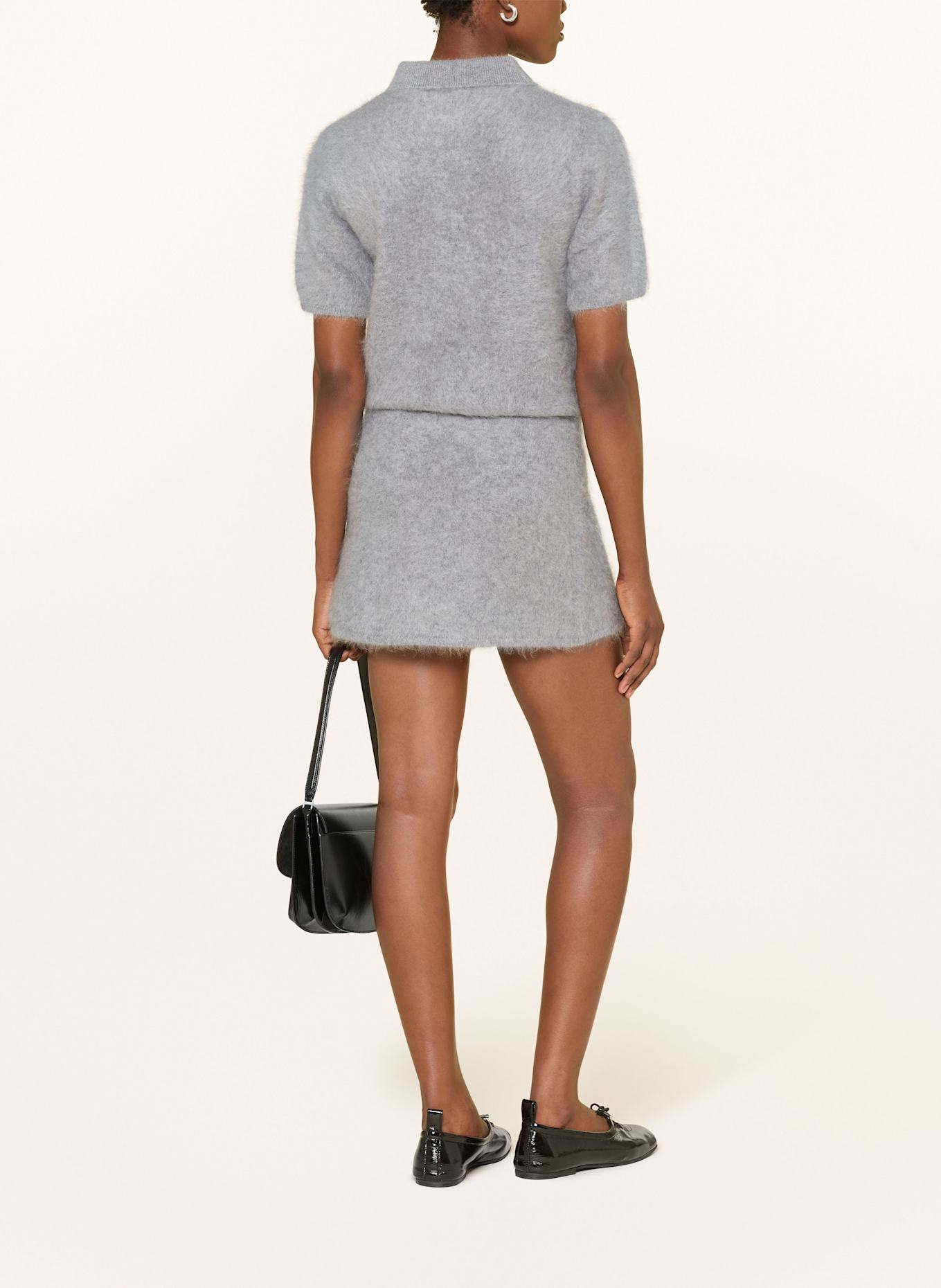 ALMADA LABEL Spódnica z dzianiny MIMI z kaszmiru: SZARY