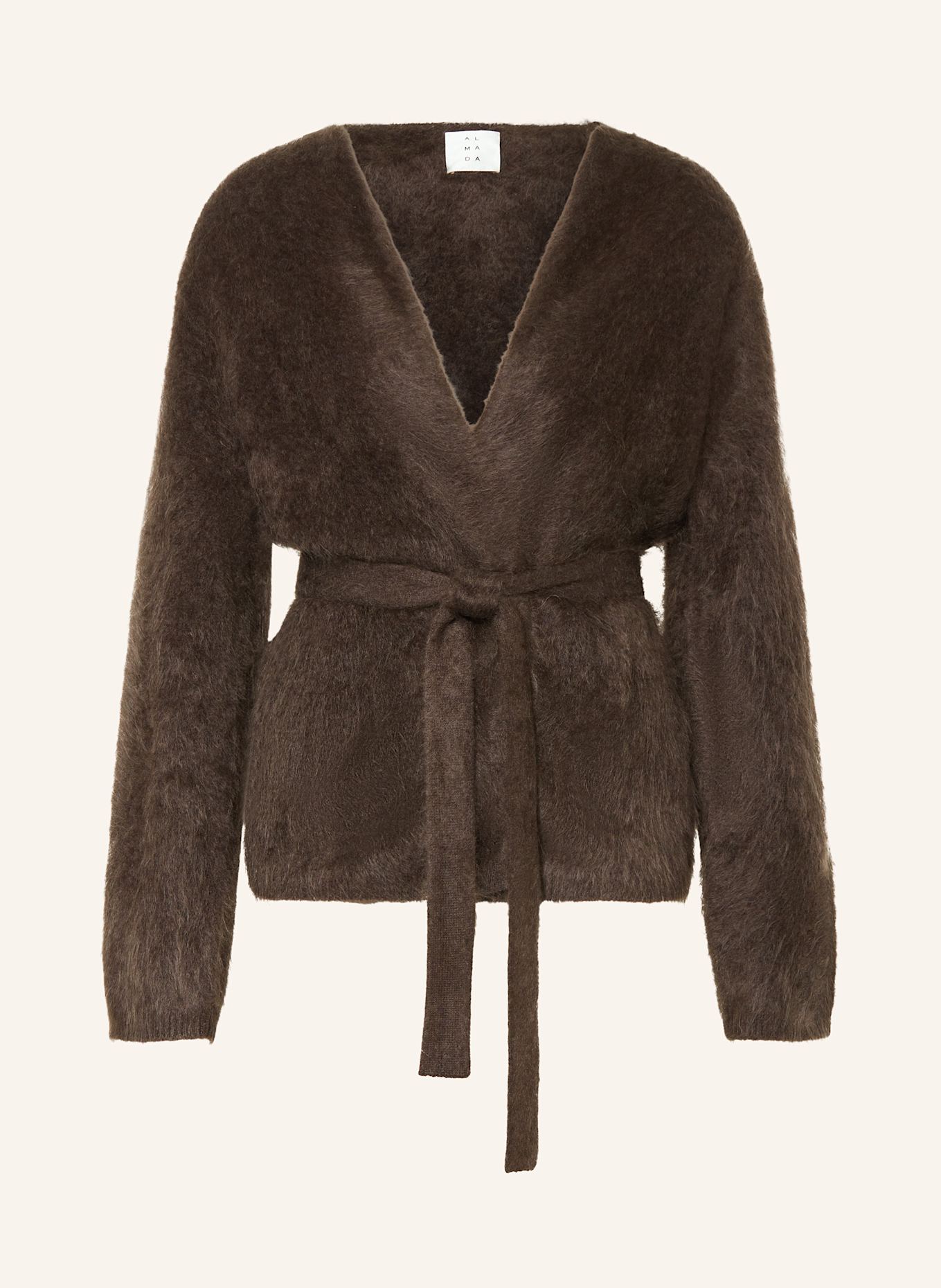 ALMADA LABEL Cashmere-Strickhülle ARIA: DUNKELBRAUN