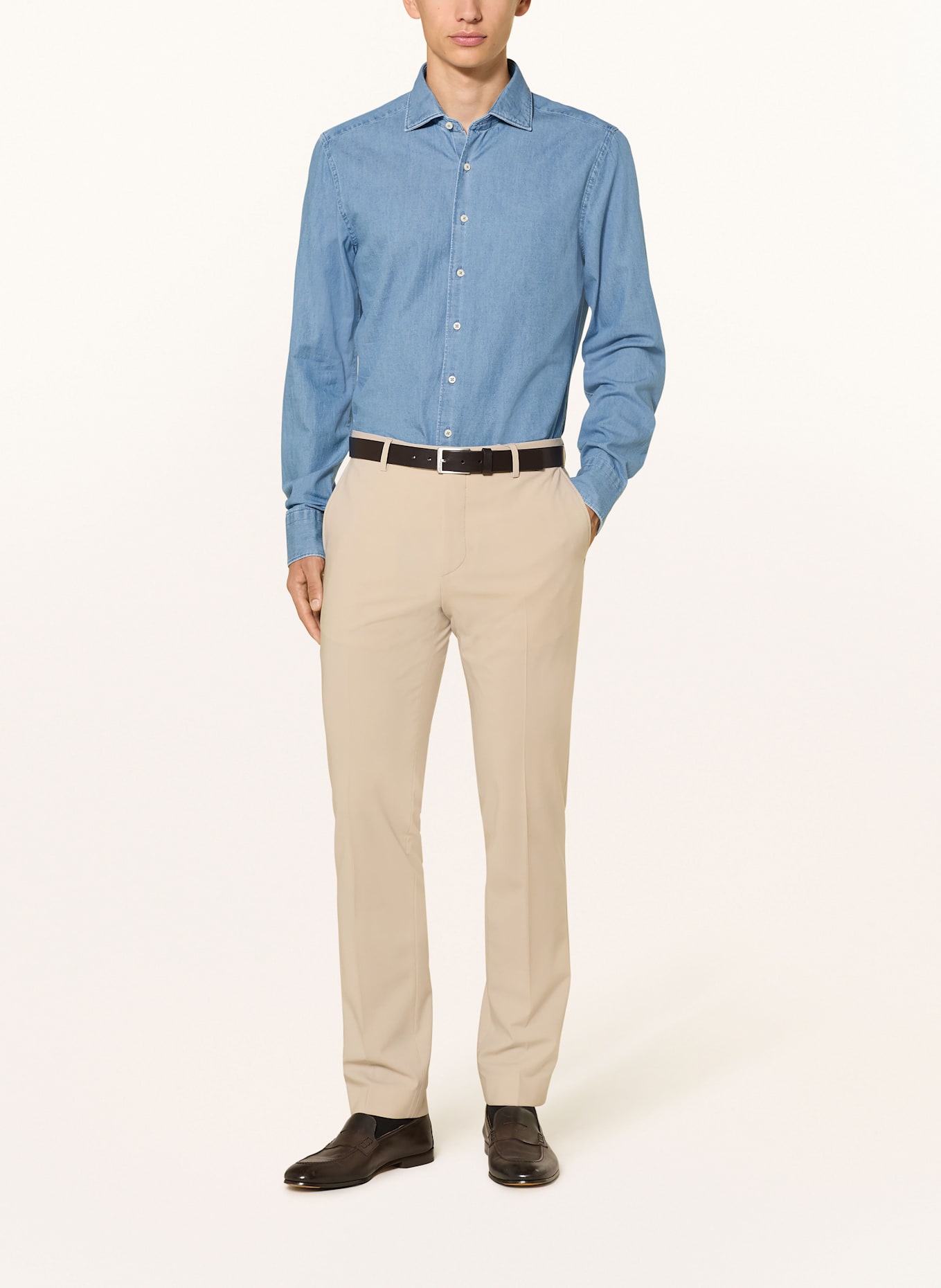 1863 by ETERNA Jeanshemd Slim Fit: BLAU