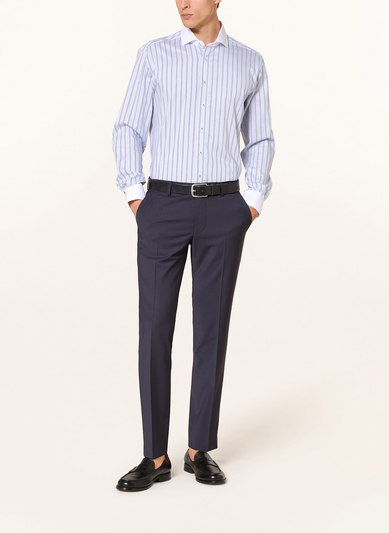 ETERNA Hemd Modern Fit: HELLBLAU / BLAU / WEISS