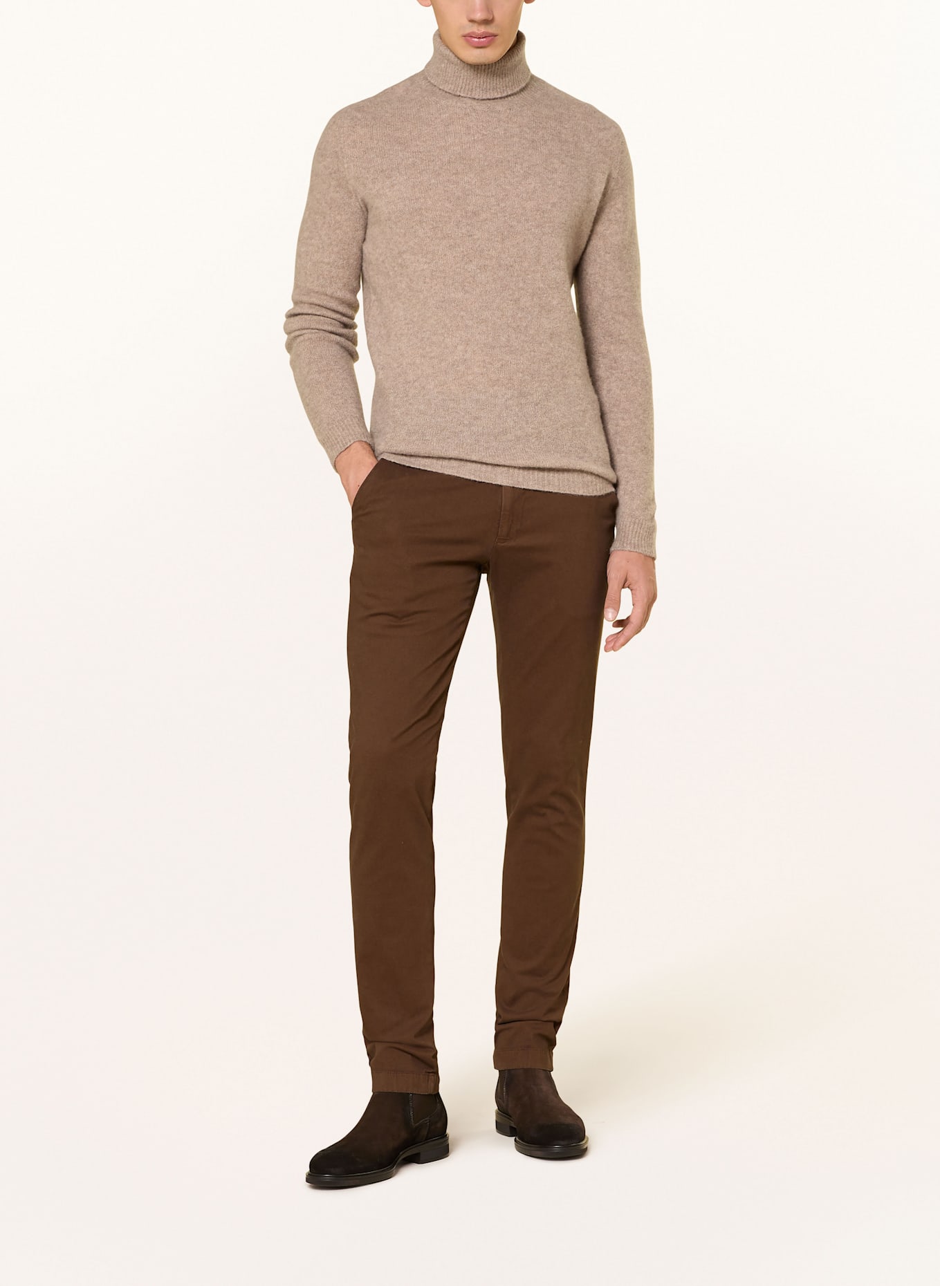 roberto collina Rollkragenpullover aus Cashmere: BEIGE