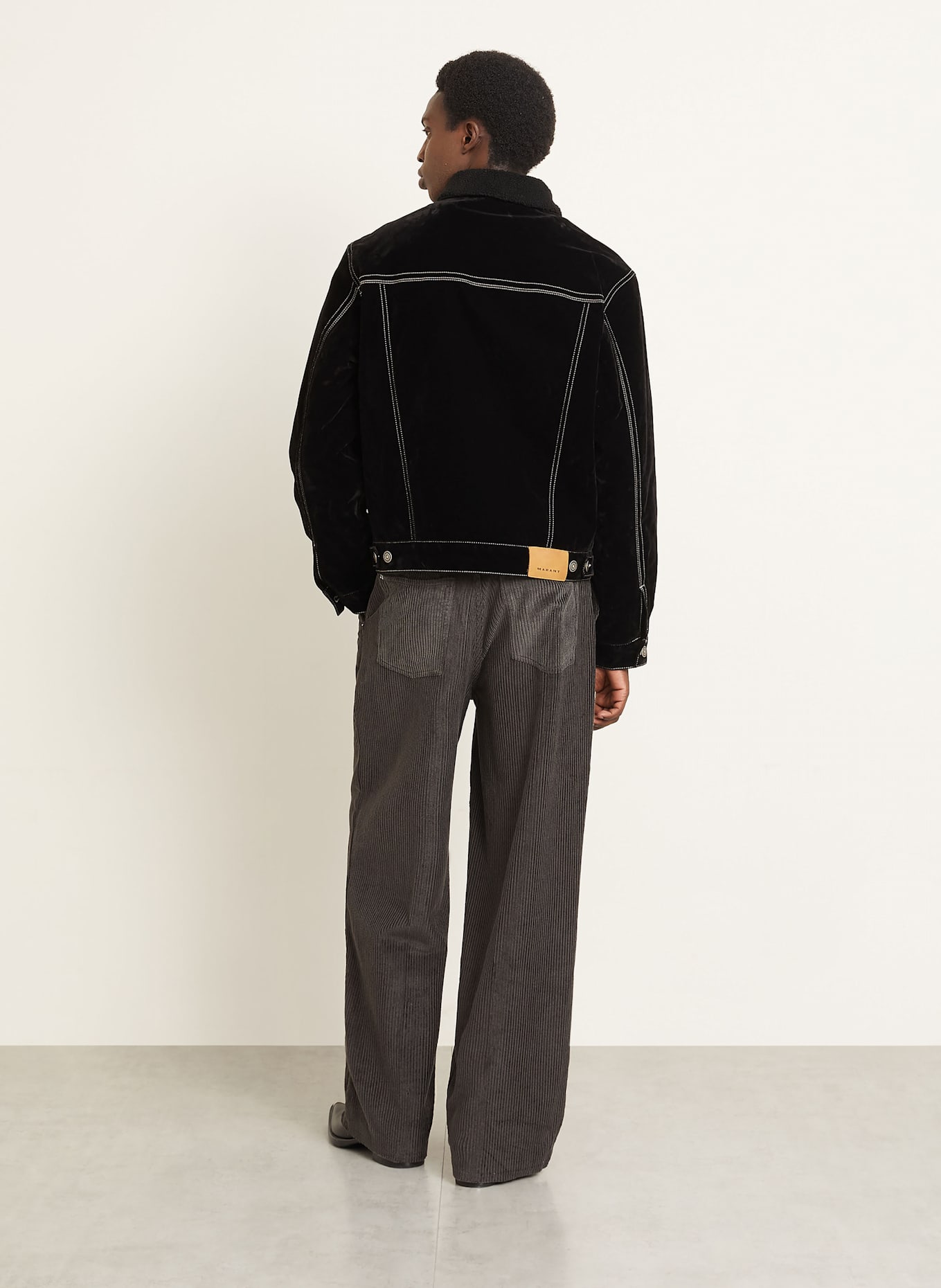 ISABEL MARANT Overjacket z aksamitu JANGO: CZARNY