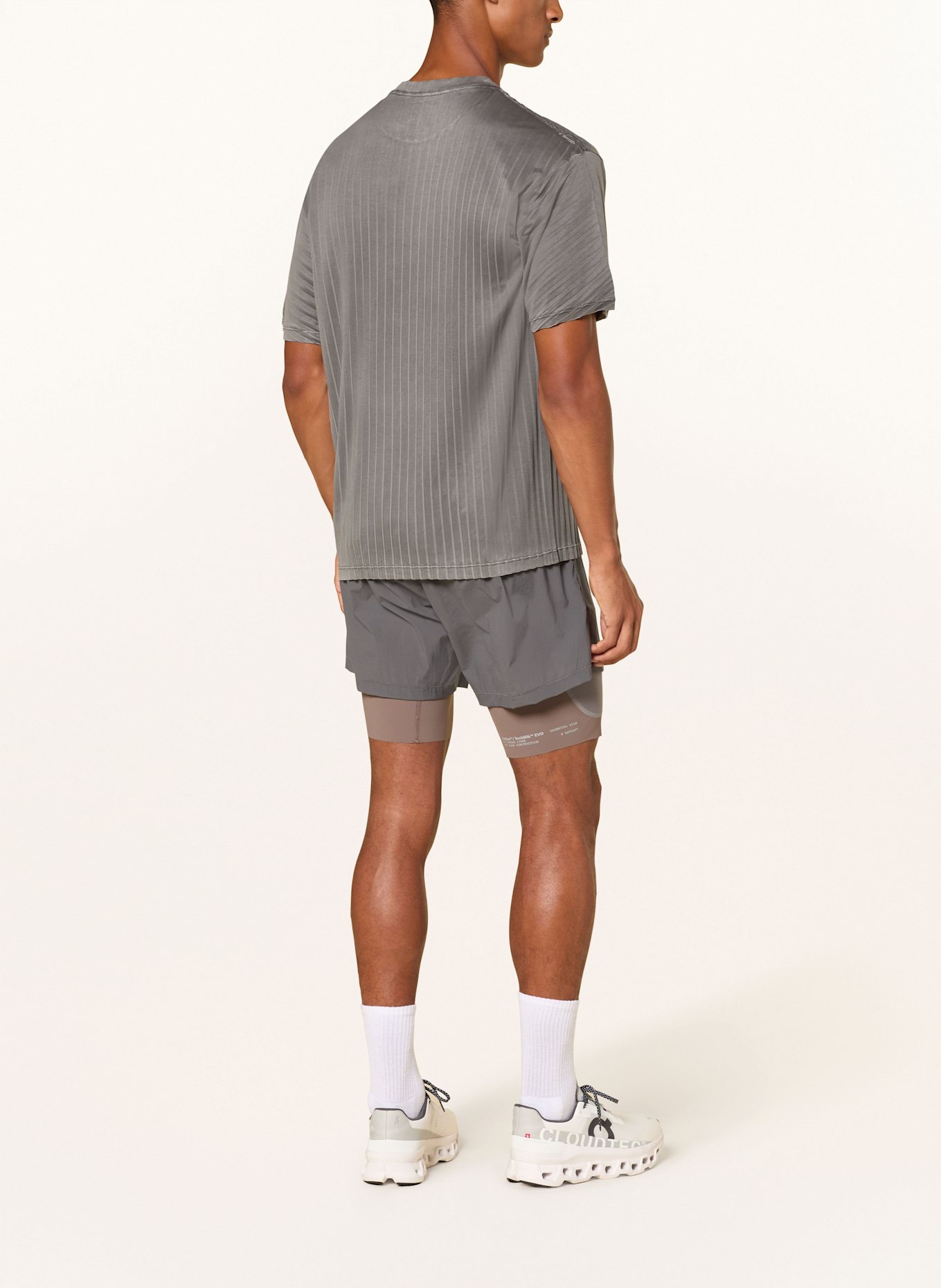 SATISFY 2-in-1-Laufshorts TECHSILK™ CORDURA®: GRAU