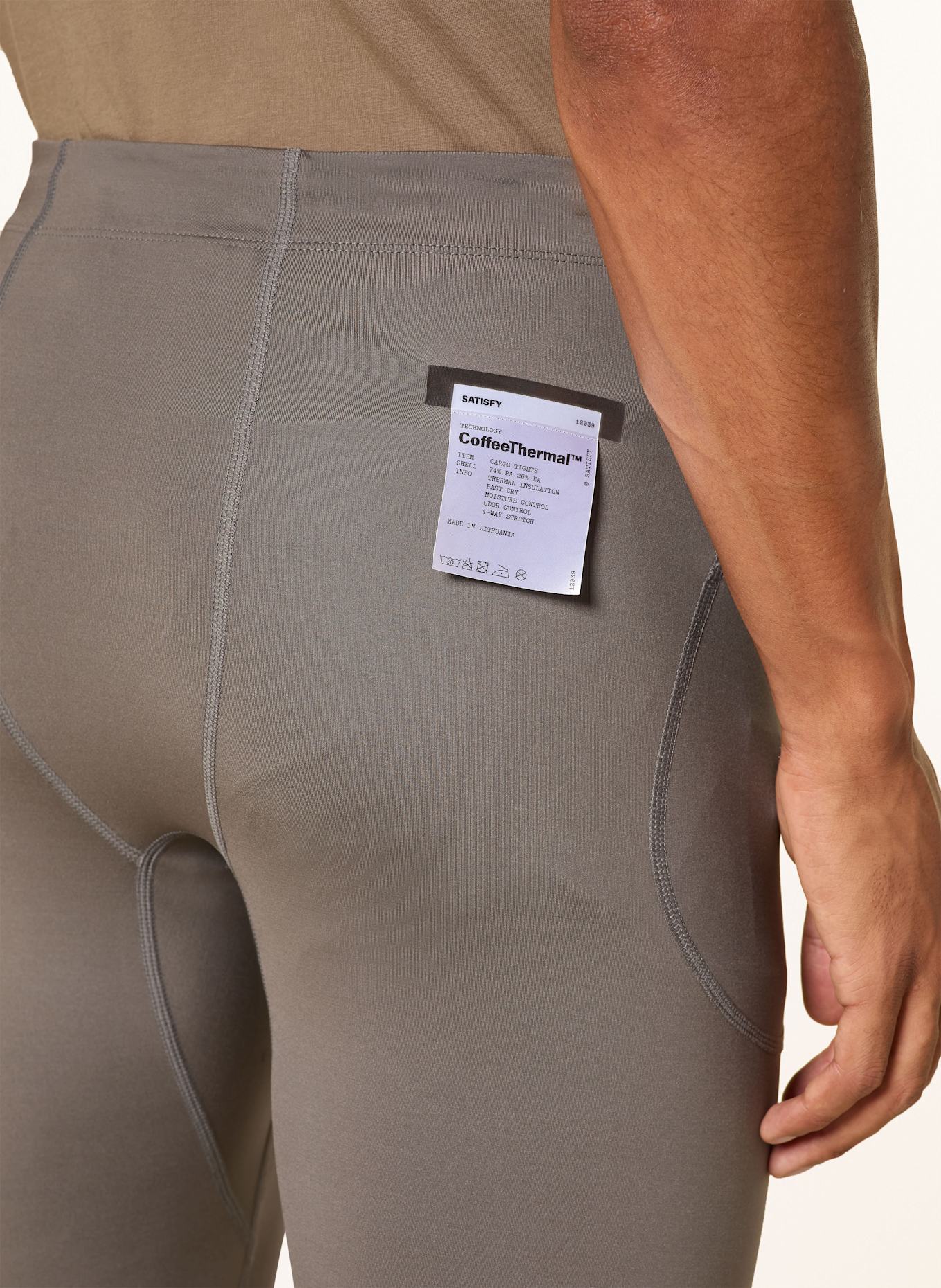 SATISFY Laufhose COFFEETHERMAL® CARGO: TAUPE