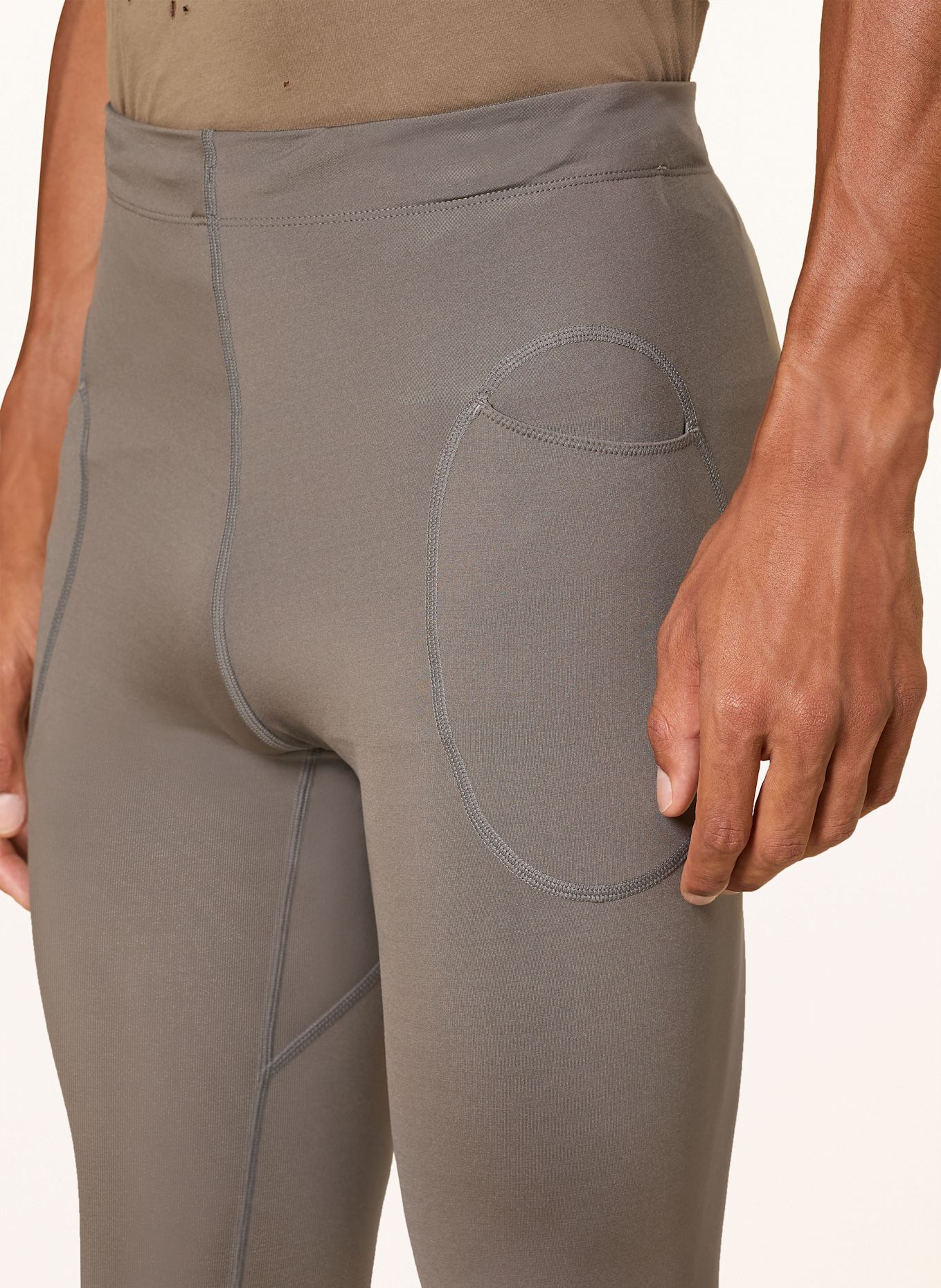 SATISFY Laufhose COFFEETHERMAL® CARGO: TAUPE