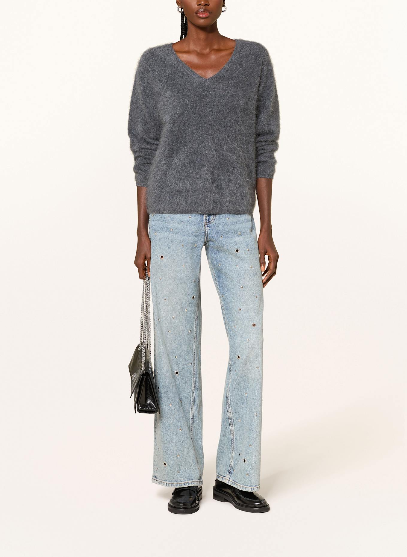 MRS & HUGS Cashmere-Pullover: DUNKELGRAU