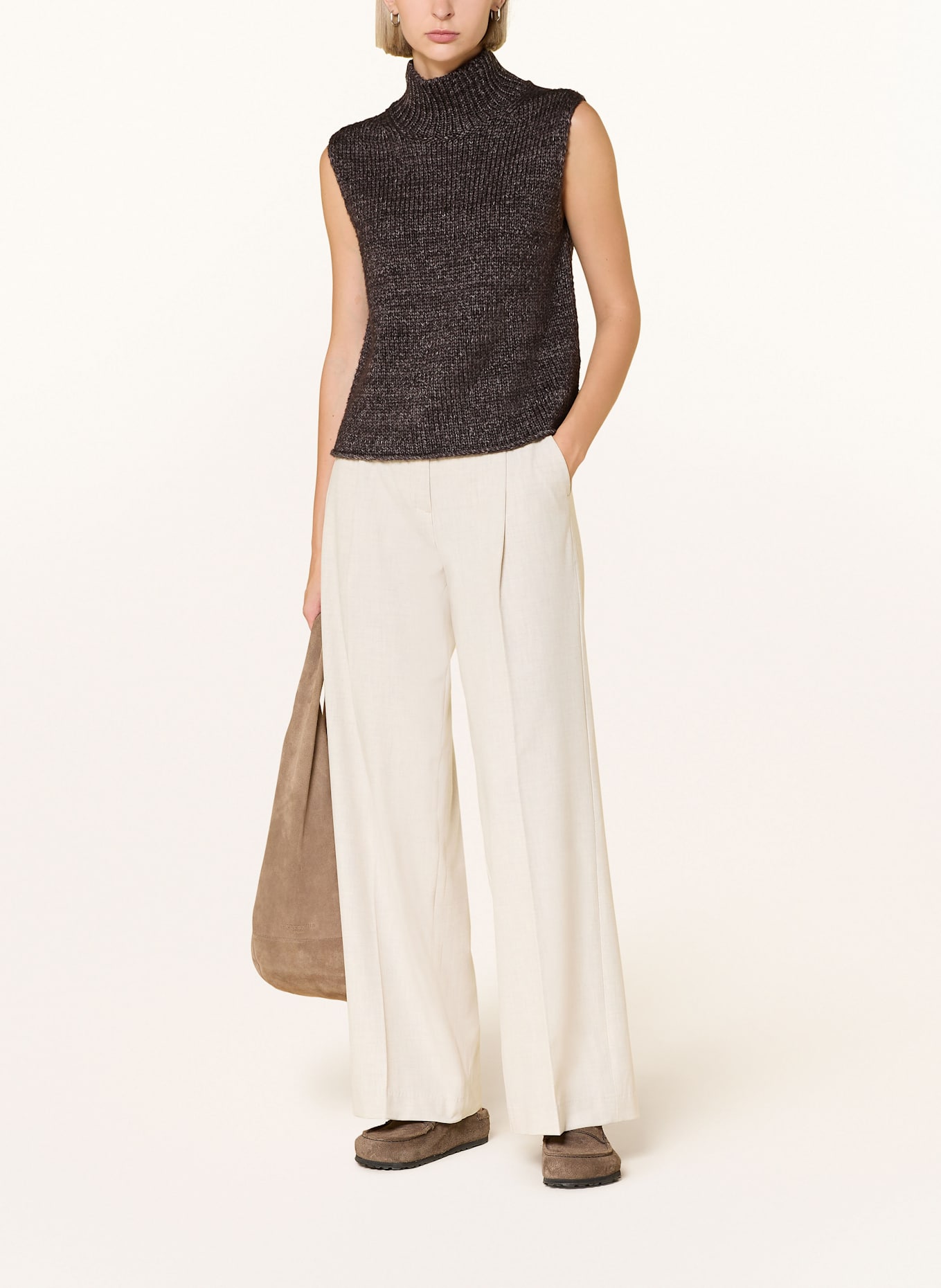 OPUS PANTS Marlenehose MOIRA SOUL: BEIGE