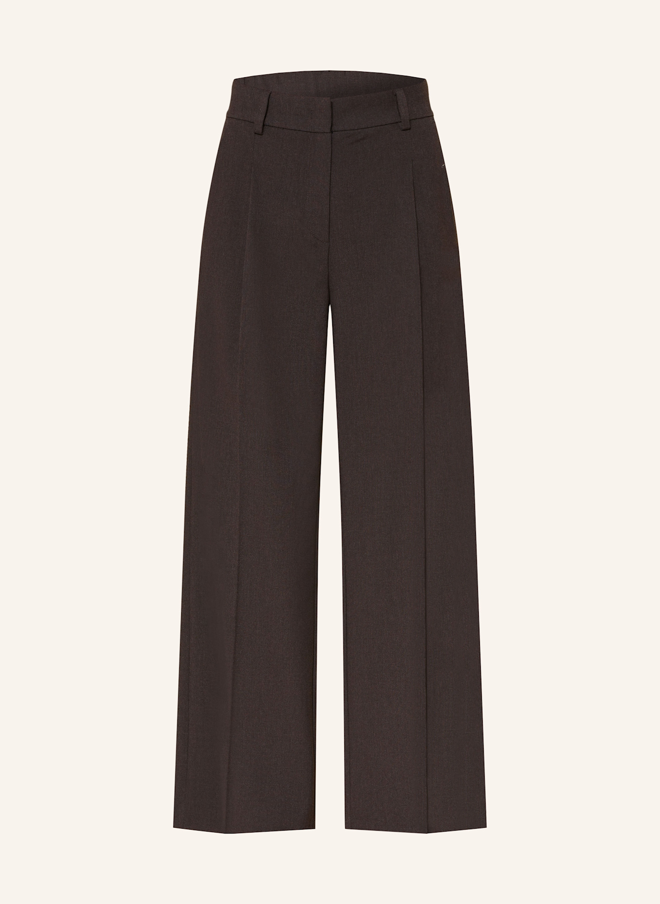 OPUS PANTS Wide leg trousers MOIRA SOUL: DARK BROWN