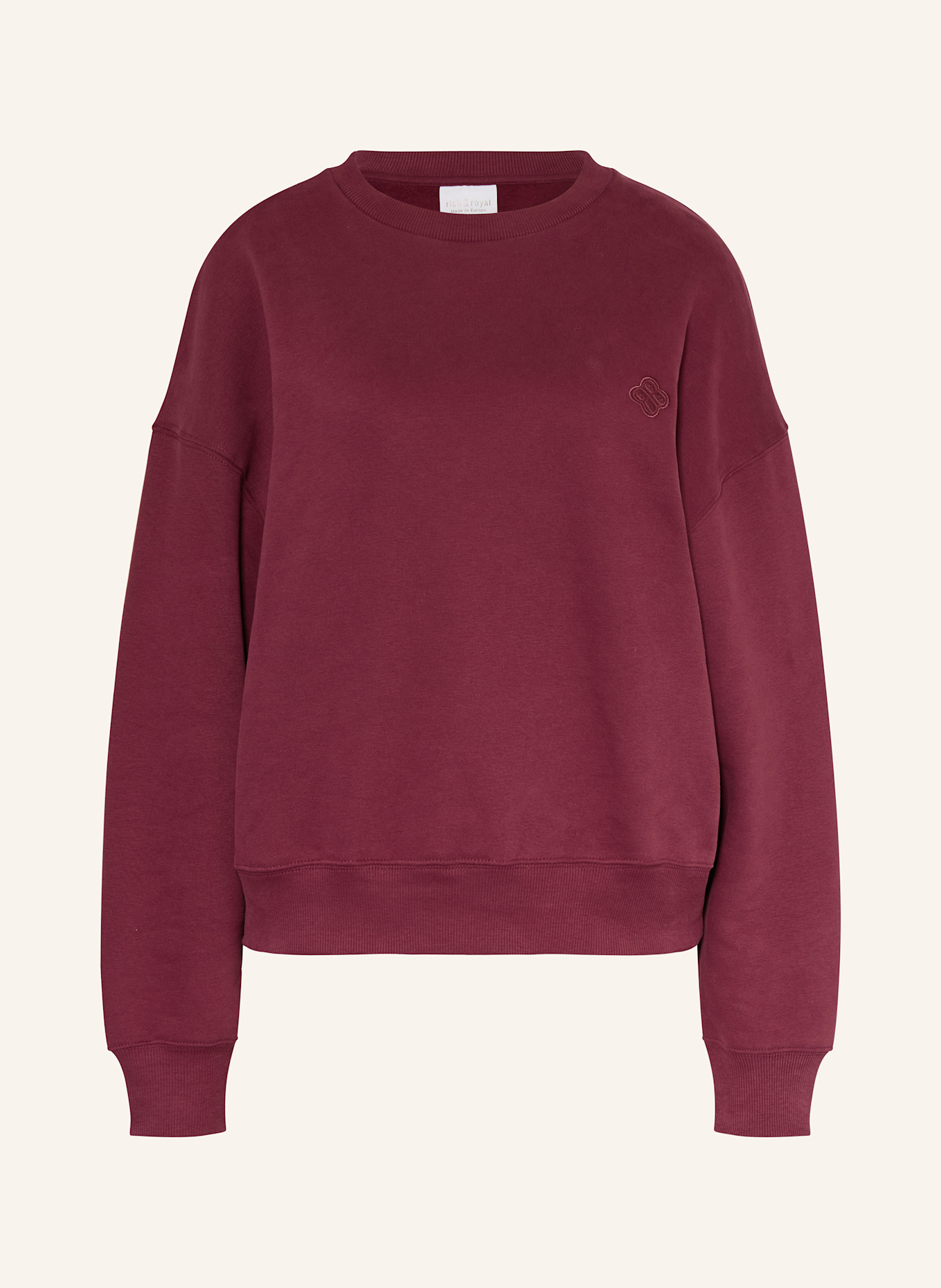 Rich & Royal Sweatshirt: DUNKELROT