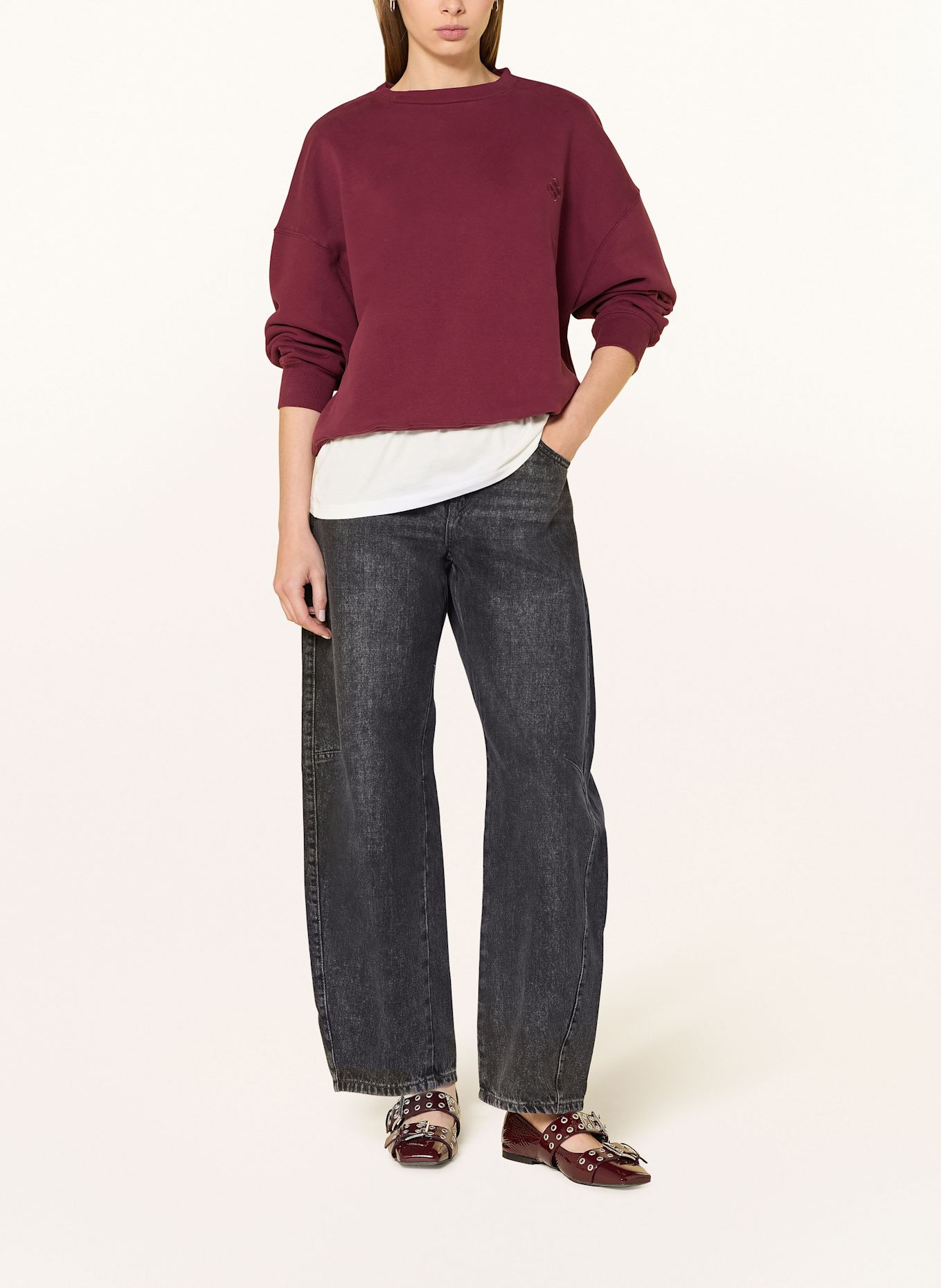 Rich & Royal Sweatshirt: DUNKELROT