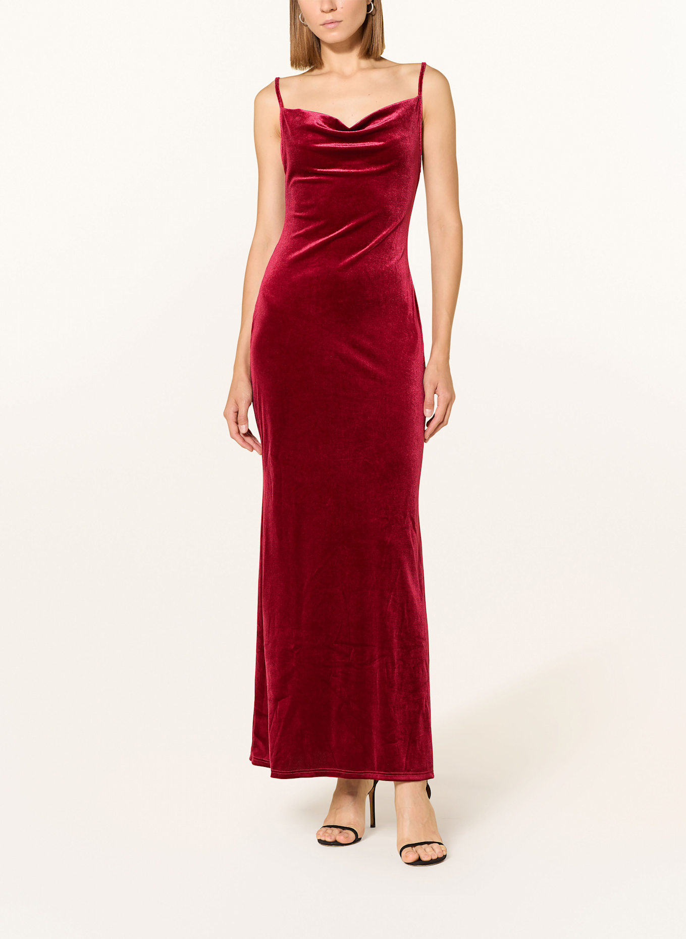 LIPSY Abendkleid aus Samt: DUNKELROT