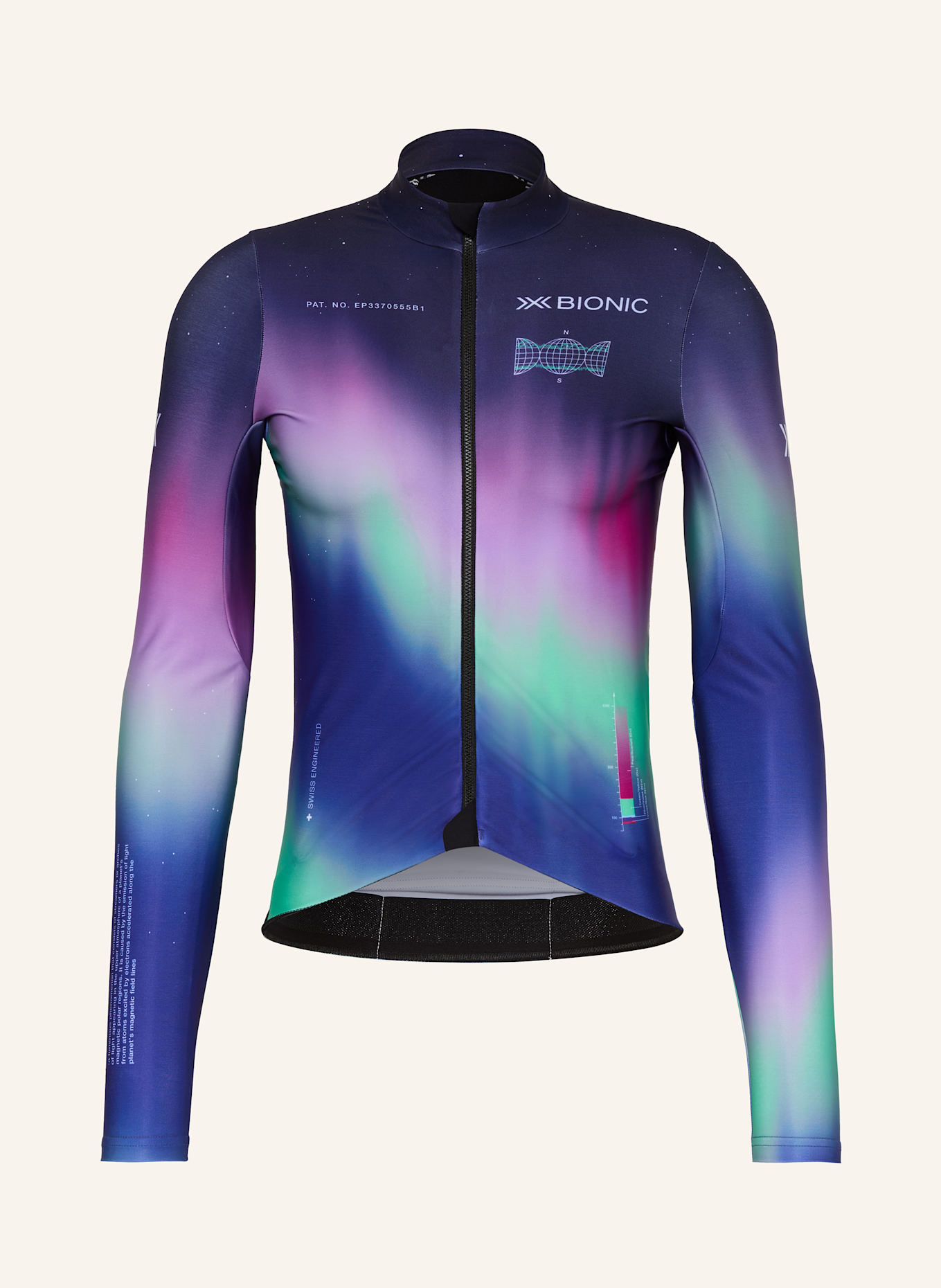 X-BIONIC Thermo-Radtrikot COREFUSION RIDE LS: LILA / NEONLILA / NEONGRÜN