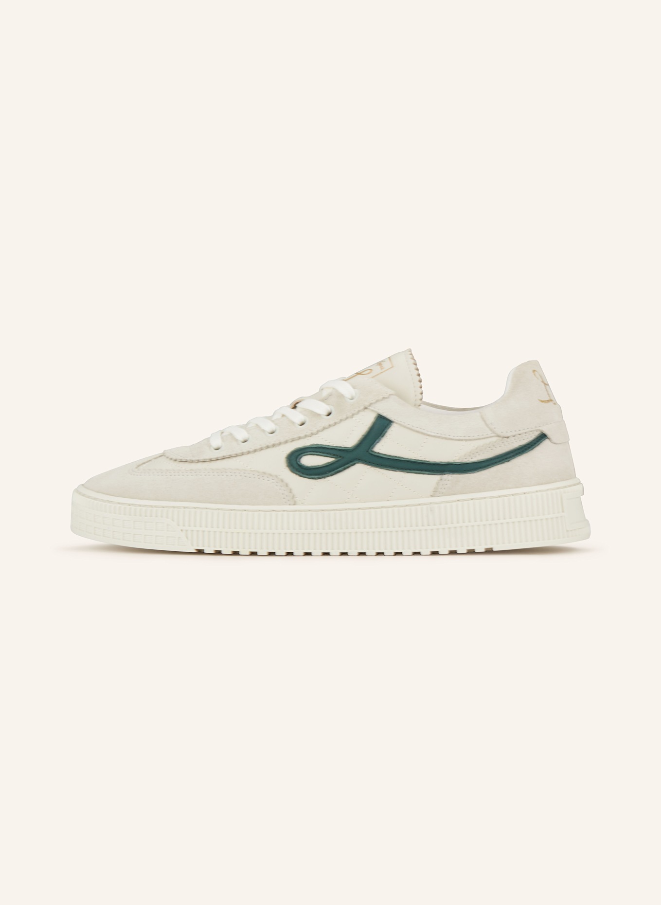 LEANDRO LOPES Sneaker LONDON: CREME / GRÜN