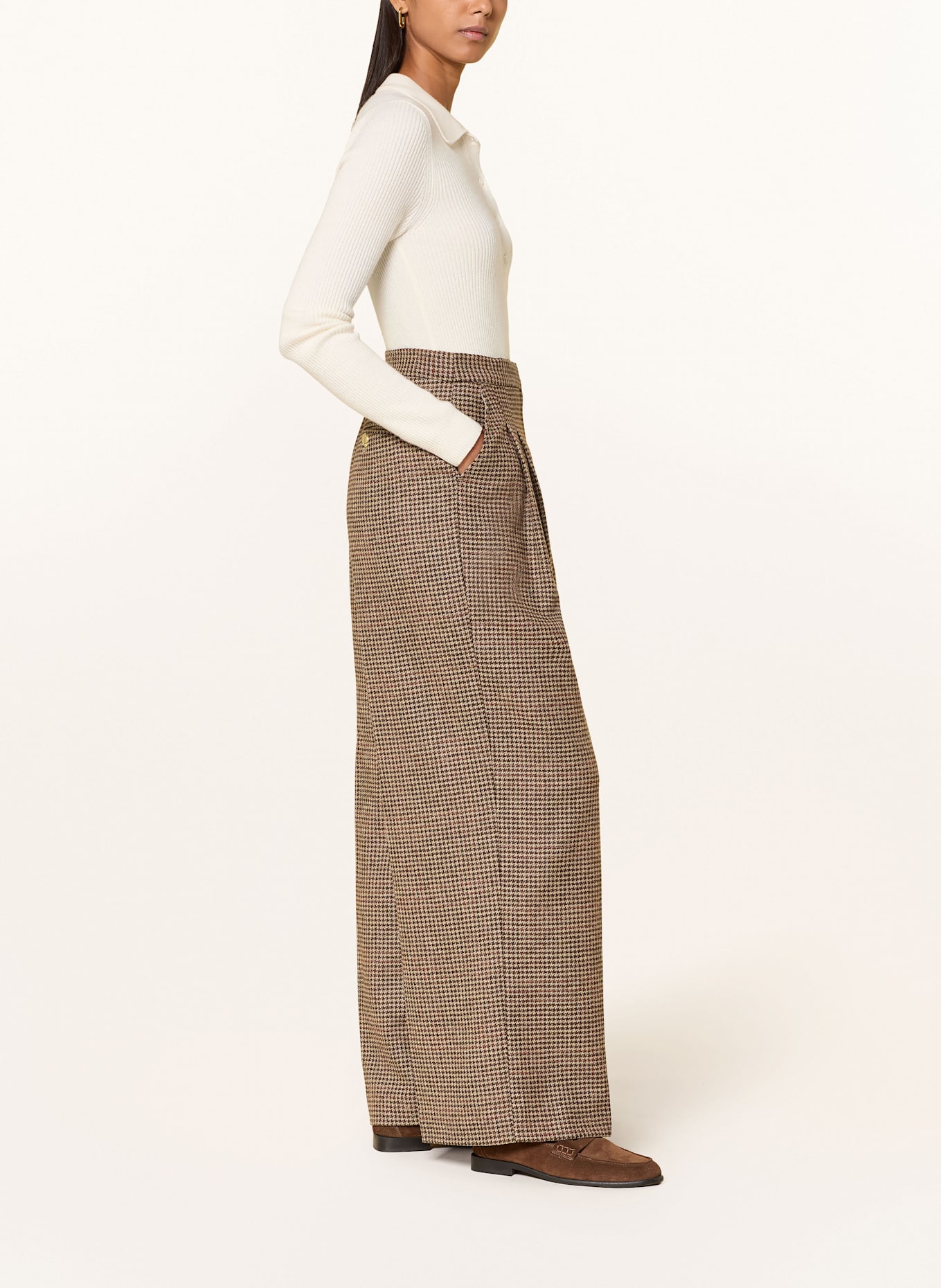 Barbour Marlenehose SOPHIA: DUNKELBRAUN / CAMEL