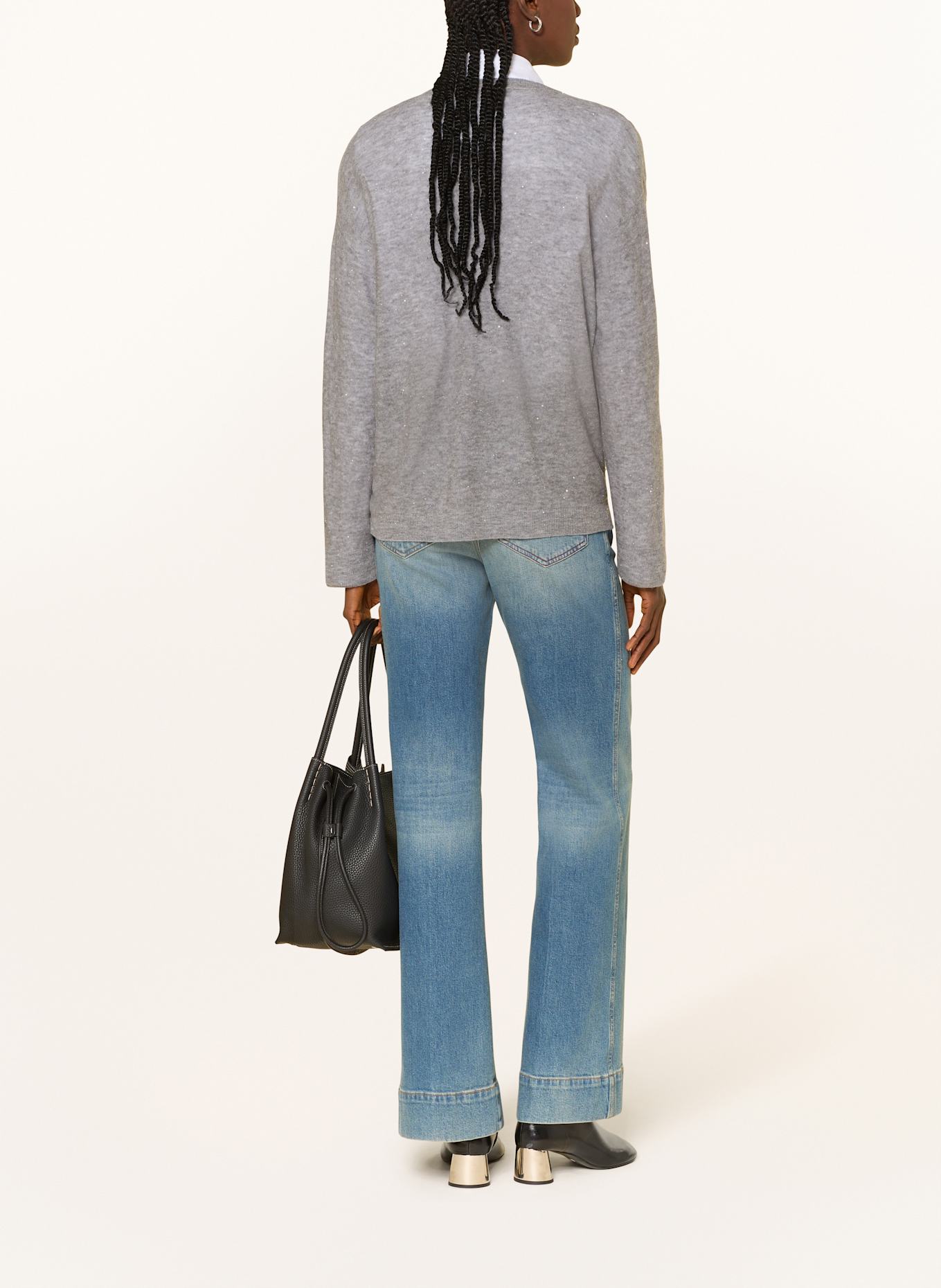 FABIANA FILIPPI Pullover mit Pailletten: GRAU