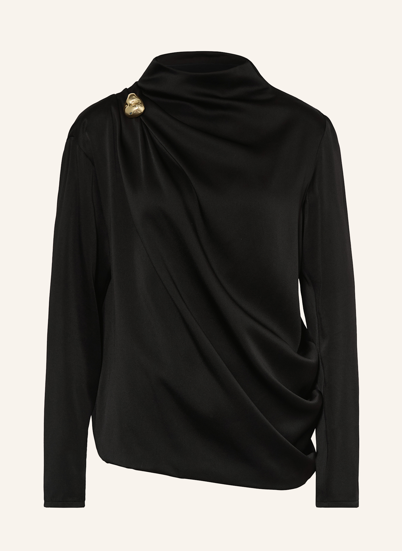 FABIANA FILIPPI Blusenshirt aus Satin: SCHWARZ