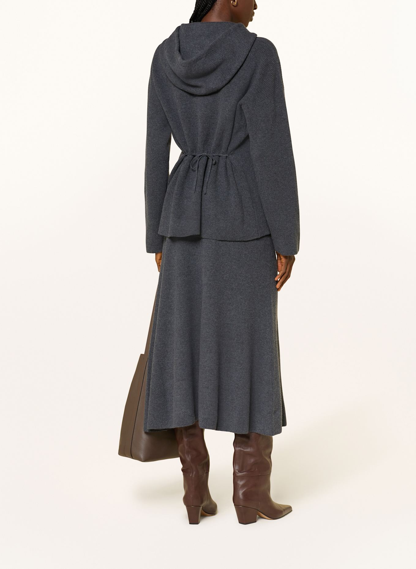 FABIANA FILIPPI Strick-Hoodie: GRAU