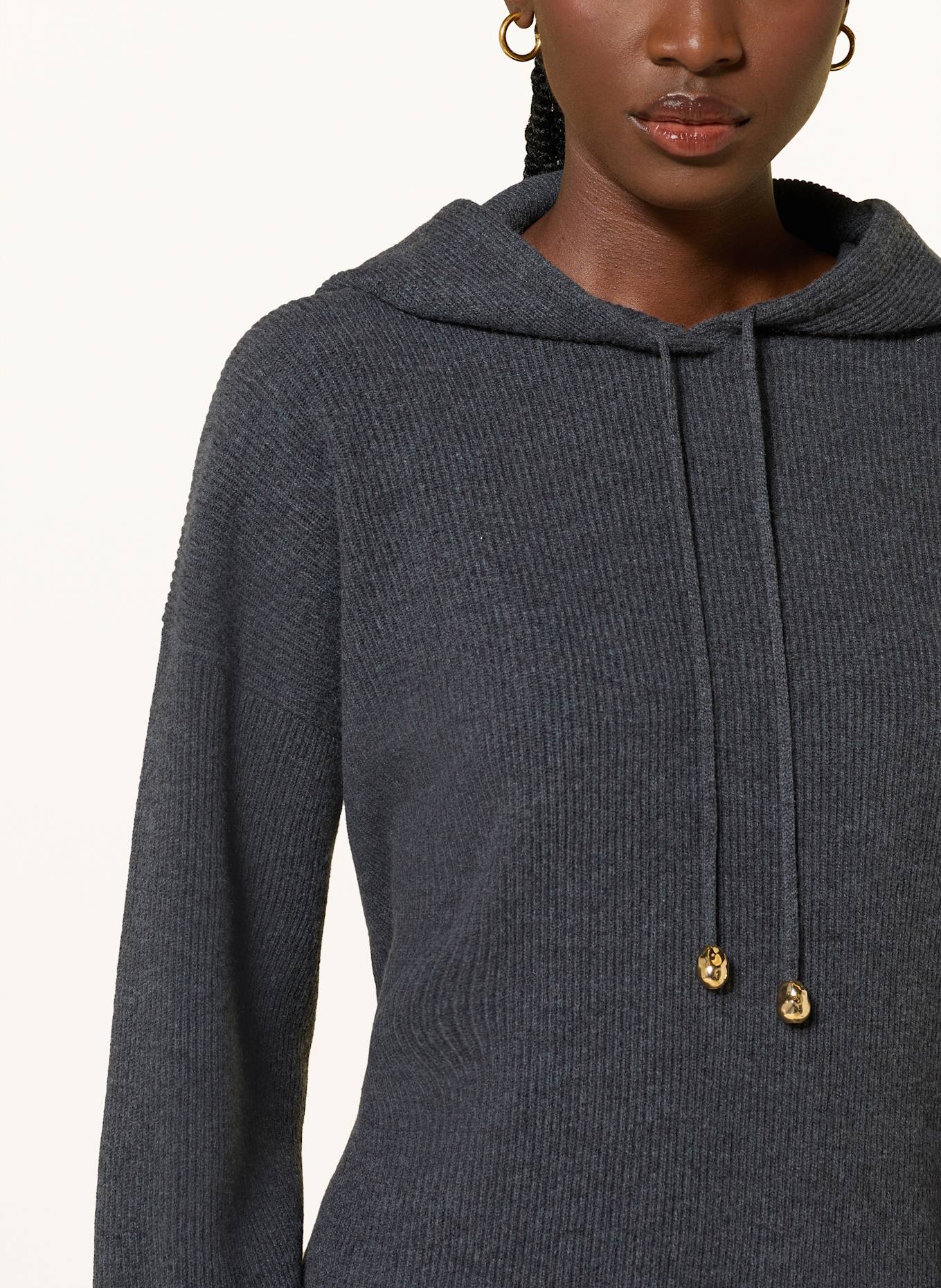 FABIANA FILIPPI Strick-Hoodie: GRAU