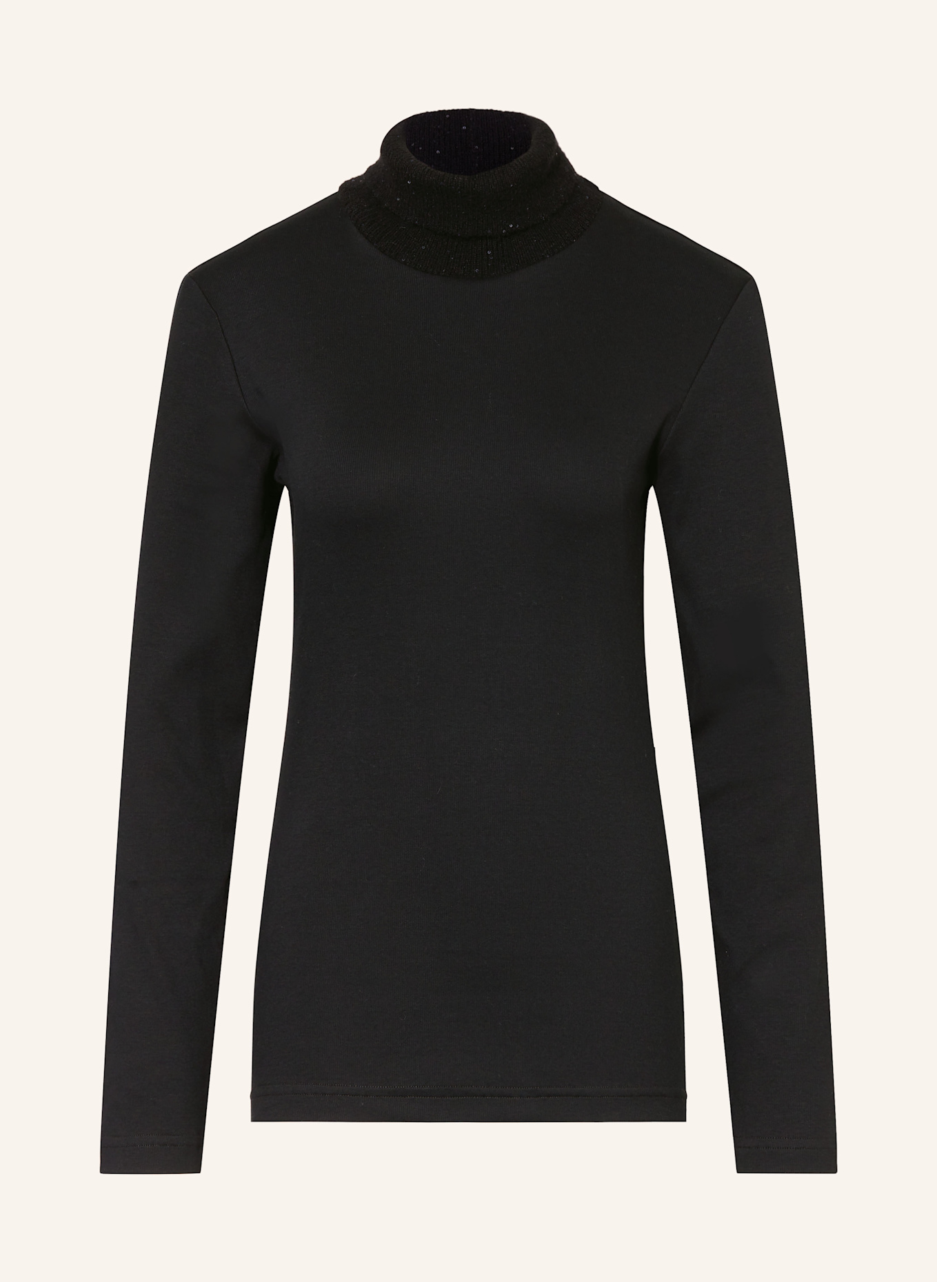 FABIANA FILIPPI Rollkragenshirt: SCHWARZ