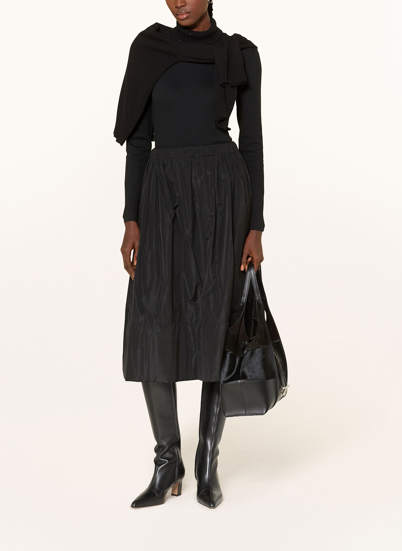 FABIANA FILIPPI Rollkragenshirt: SCHWARZ