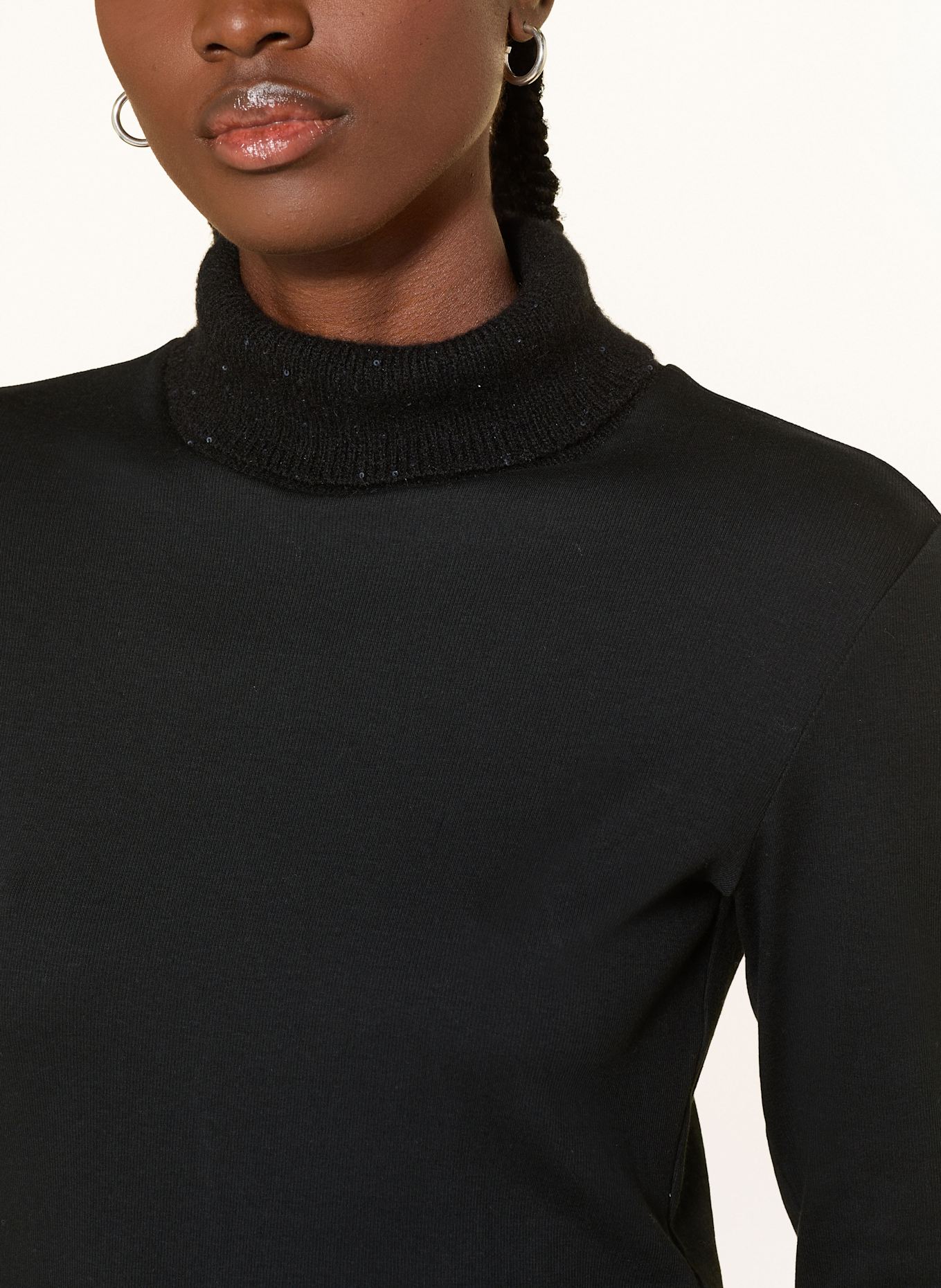 FABIANA FILIPPI Rollkragenshirt: SCHWARZ