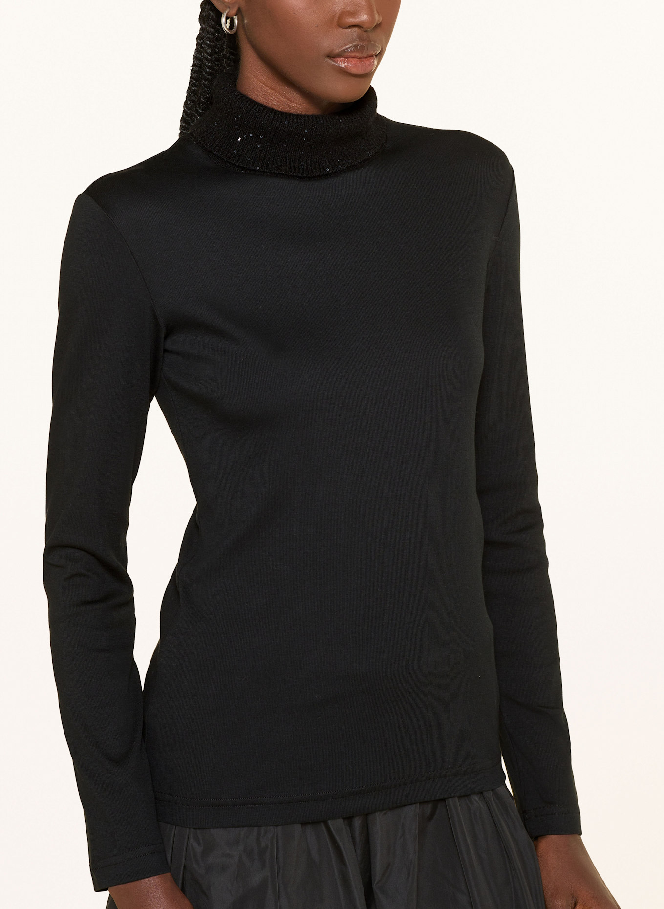 FABIANA FILIPPI Rollkragenshirt: SCHWARZ